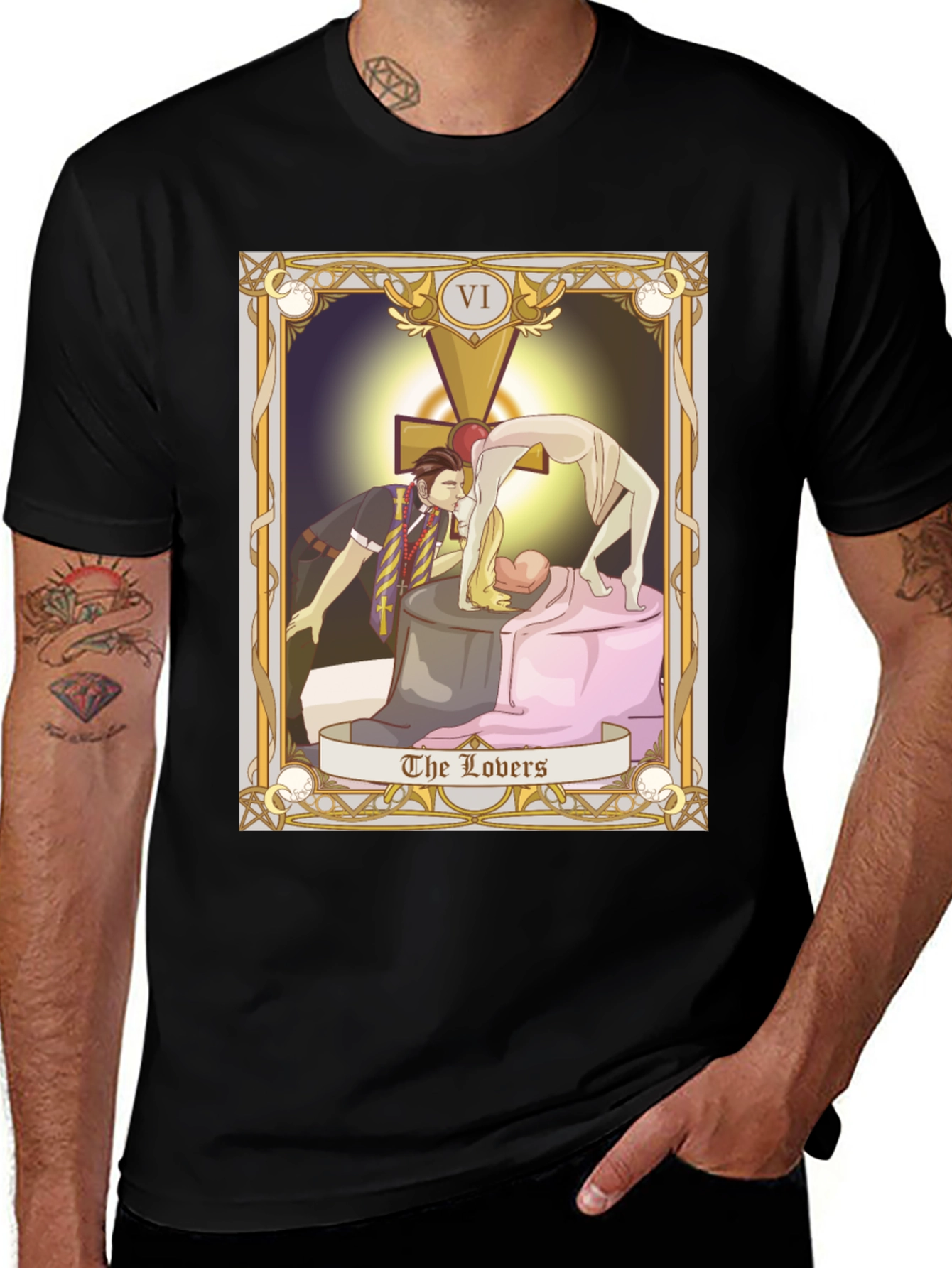 The Lovers Tarot Card Graphic T-Shirt