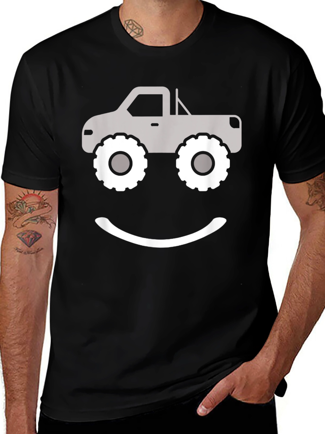 Variant 15 of Monster Truck Graphic Tee - Black