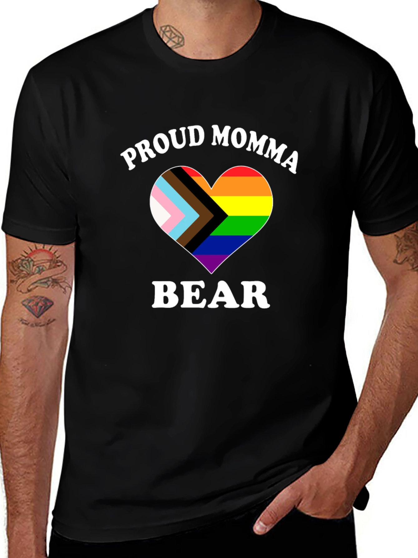Proud Momma Bear LGBT Pride Heart T-Shirt