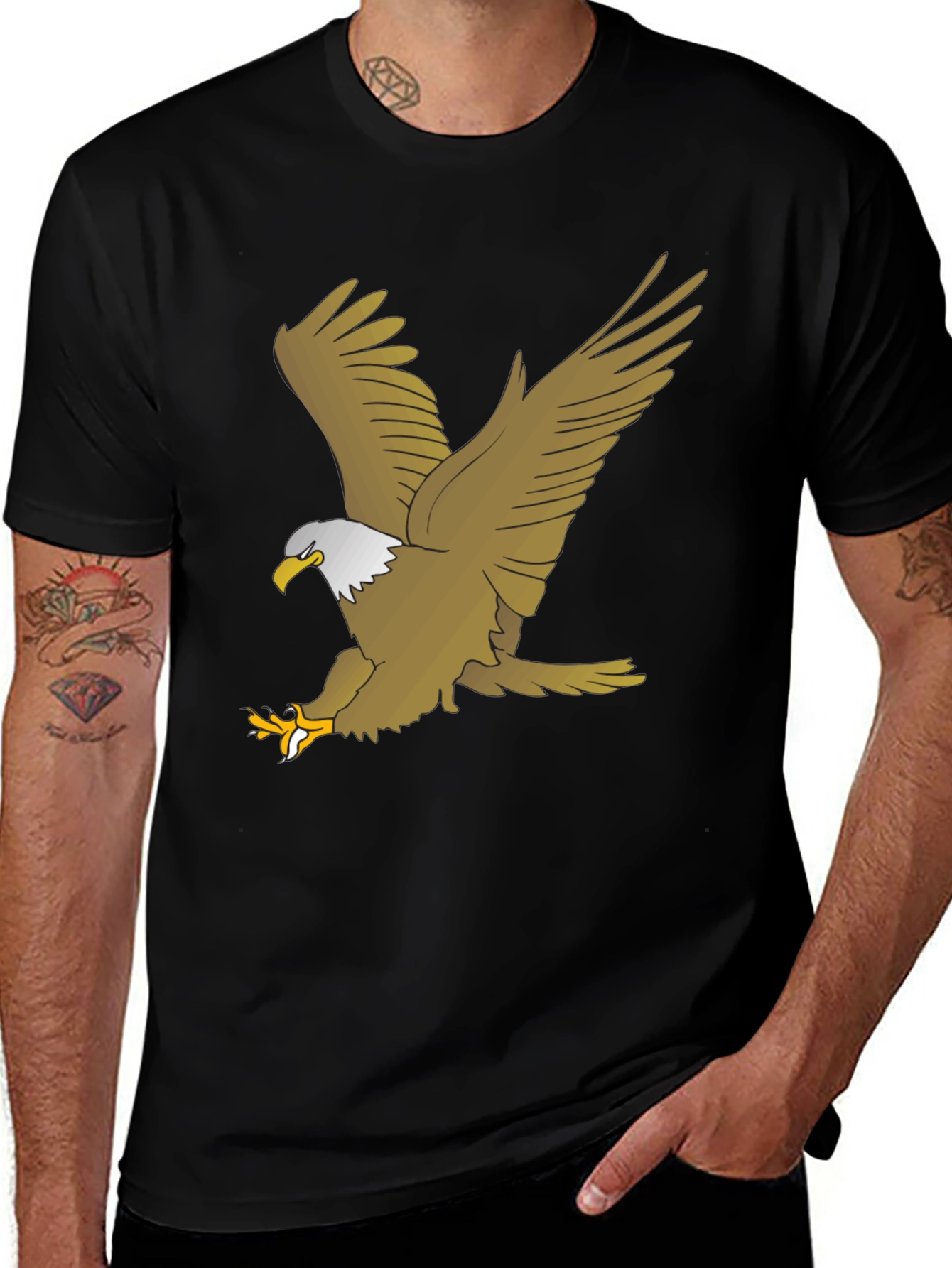 Variant 2 of Eagle Graphic Black T-Shirt