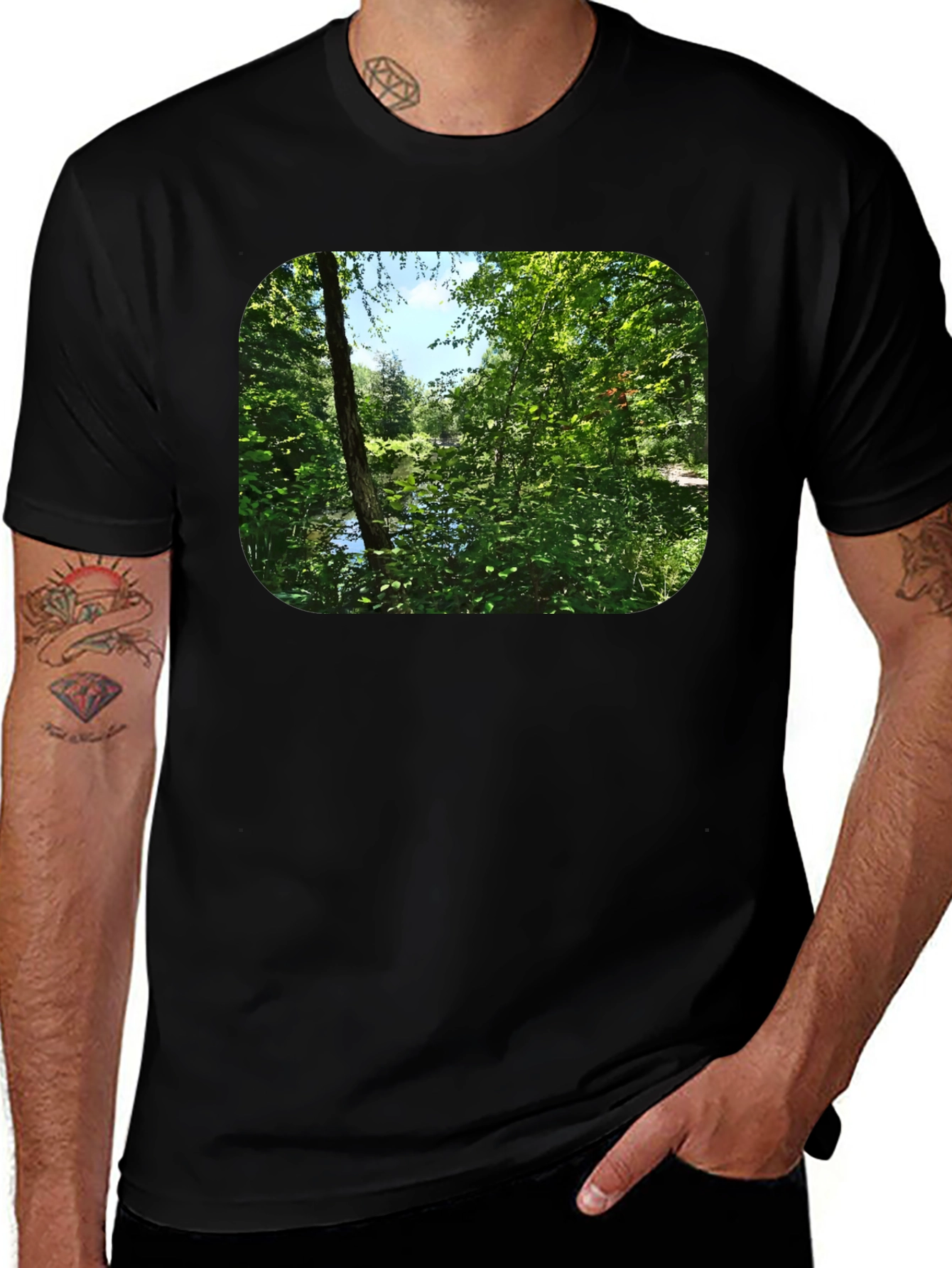Variant 28 of Nature Scene Black T-Shirt