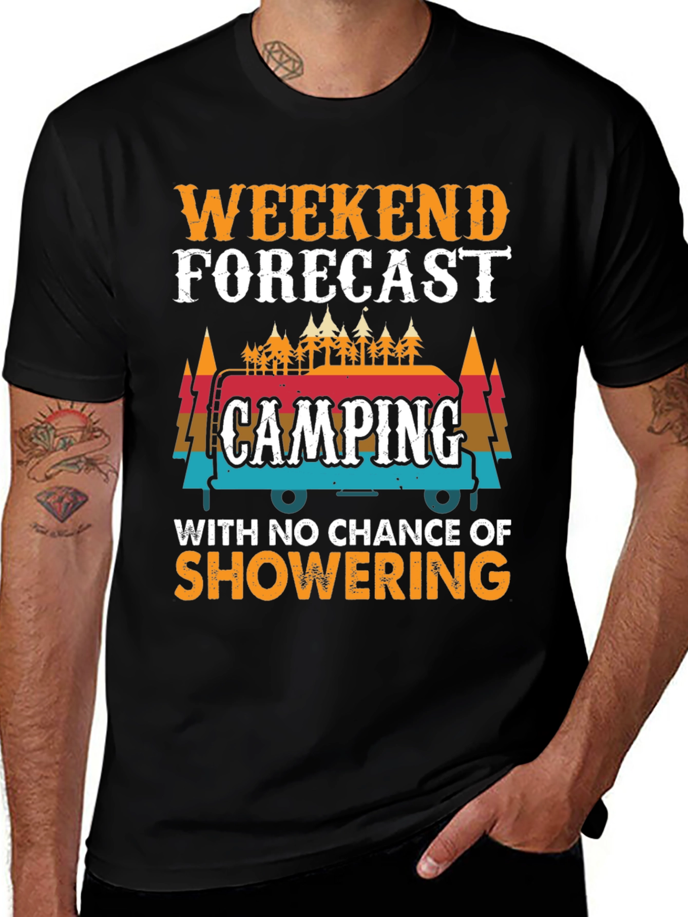 Variant 24 of Weekend Forecast Camping Graphic Tee