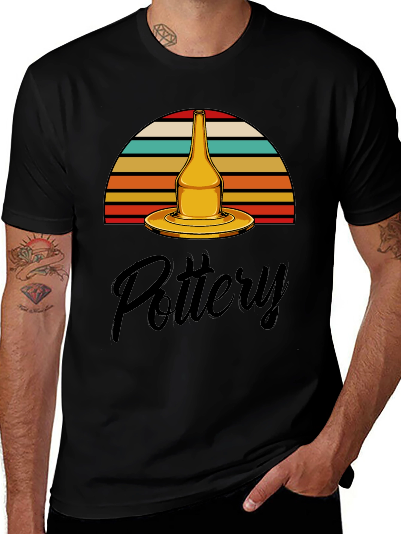 Variant 26 of Pottery T-Shirt Retro Design