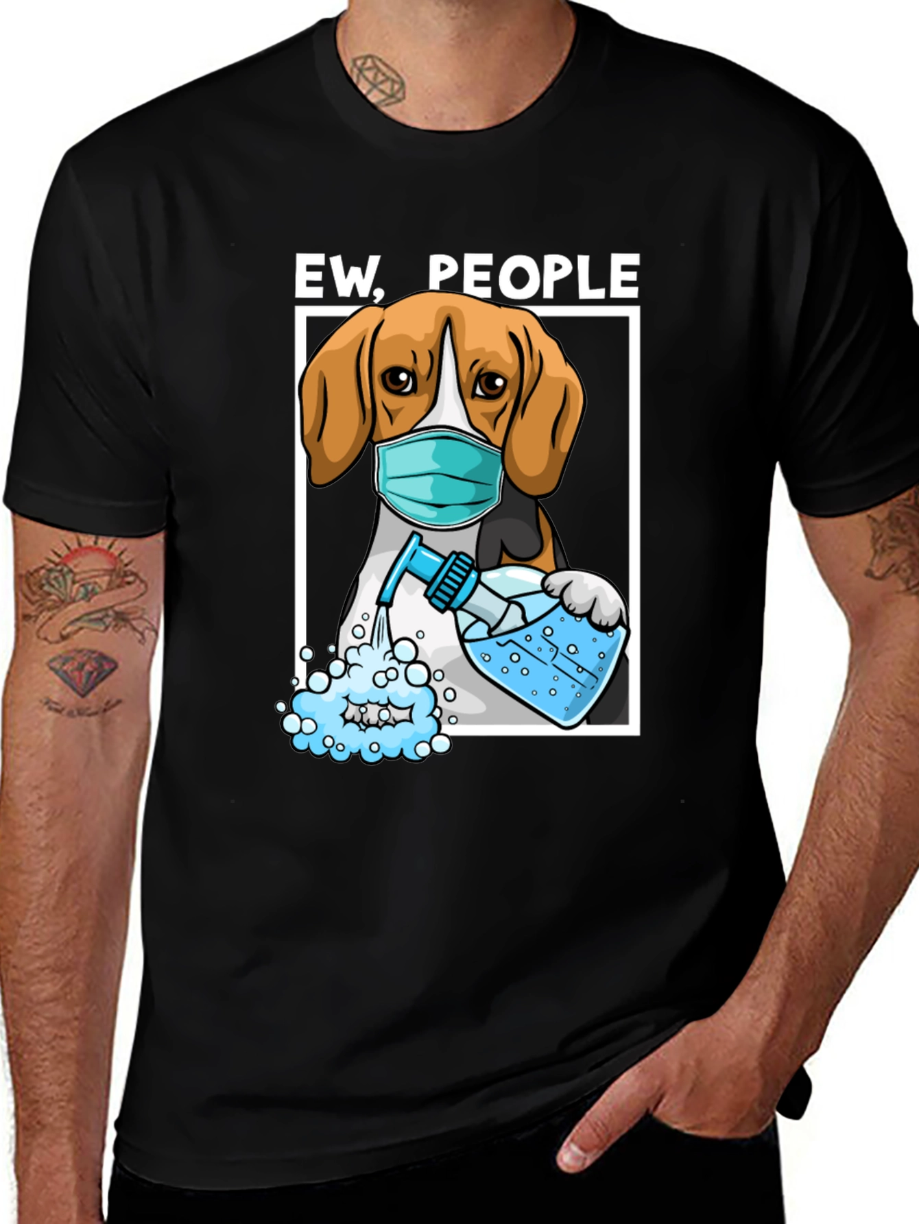 Variant 26 of Ew, People Dog Wearing Mask Unisex Graphic Tee