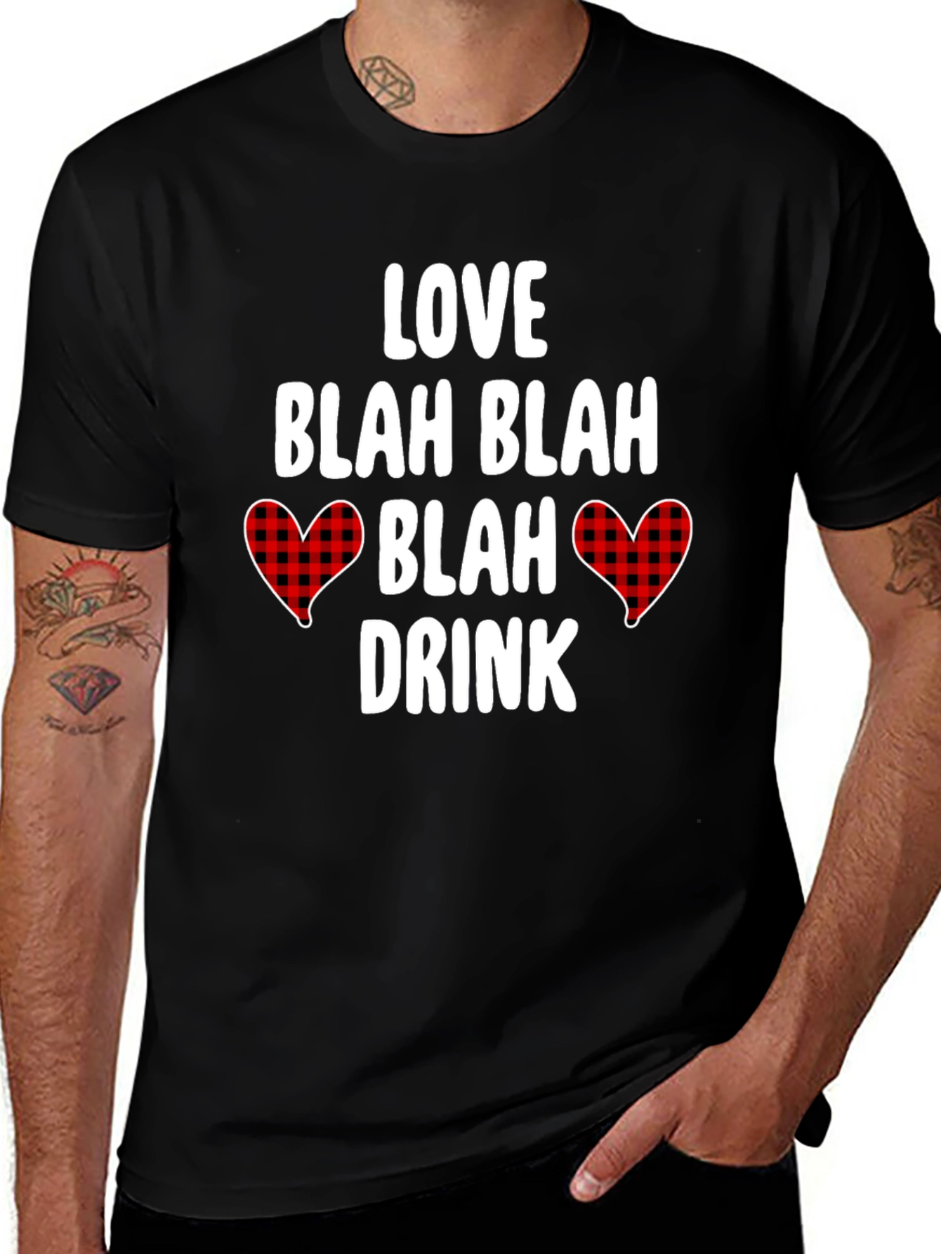 Variant 18 of Love Blah Blah Valentine's Graphic Tee
