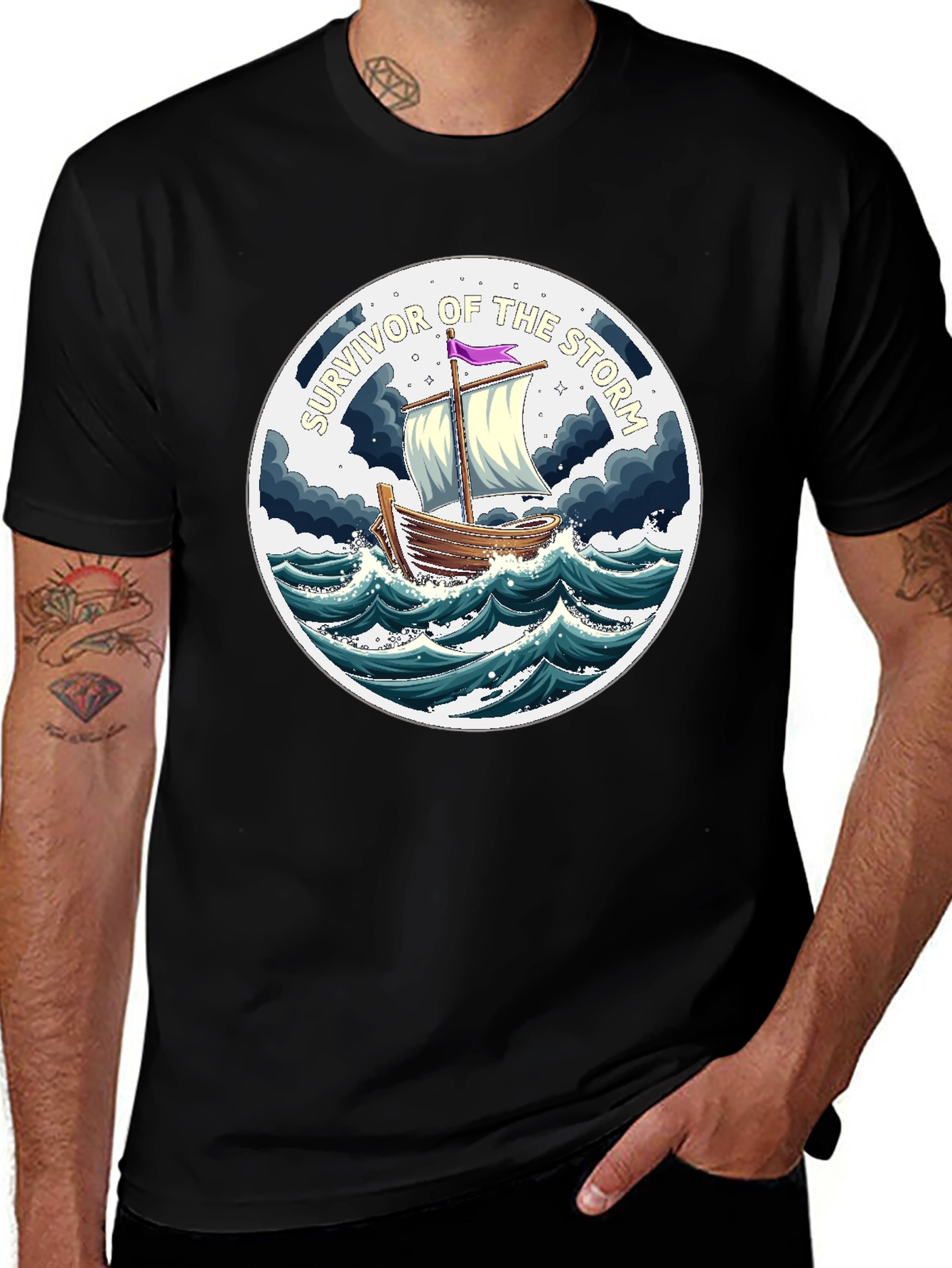 Variant 8 of Survivor of the Storm Graphic T-Shirt