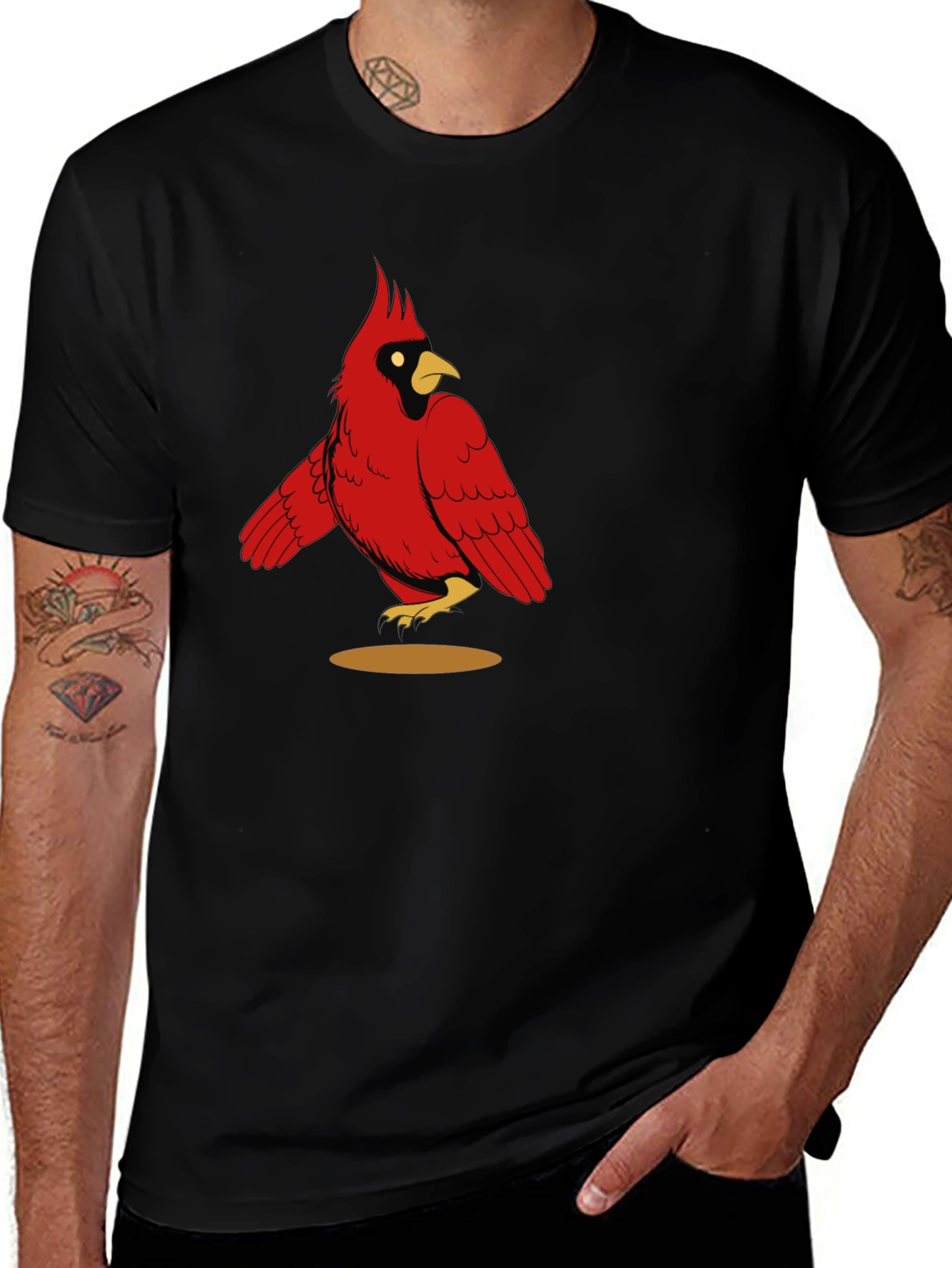 Cardinal Bird Graphic Tee - Cool Bird Lover T-Shirt