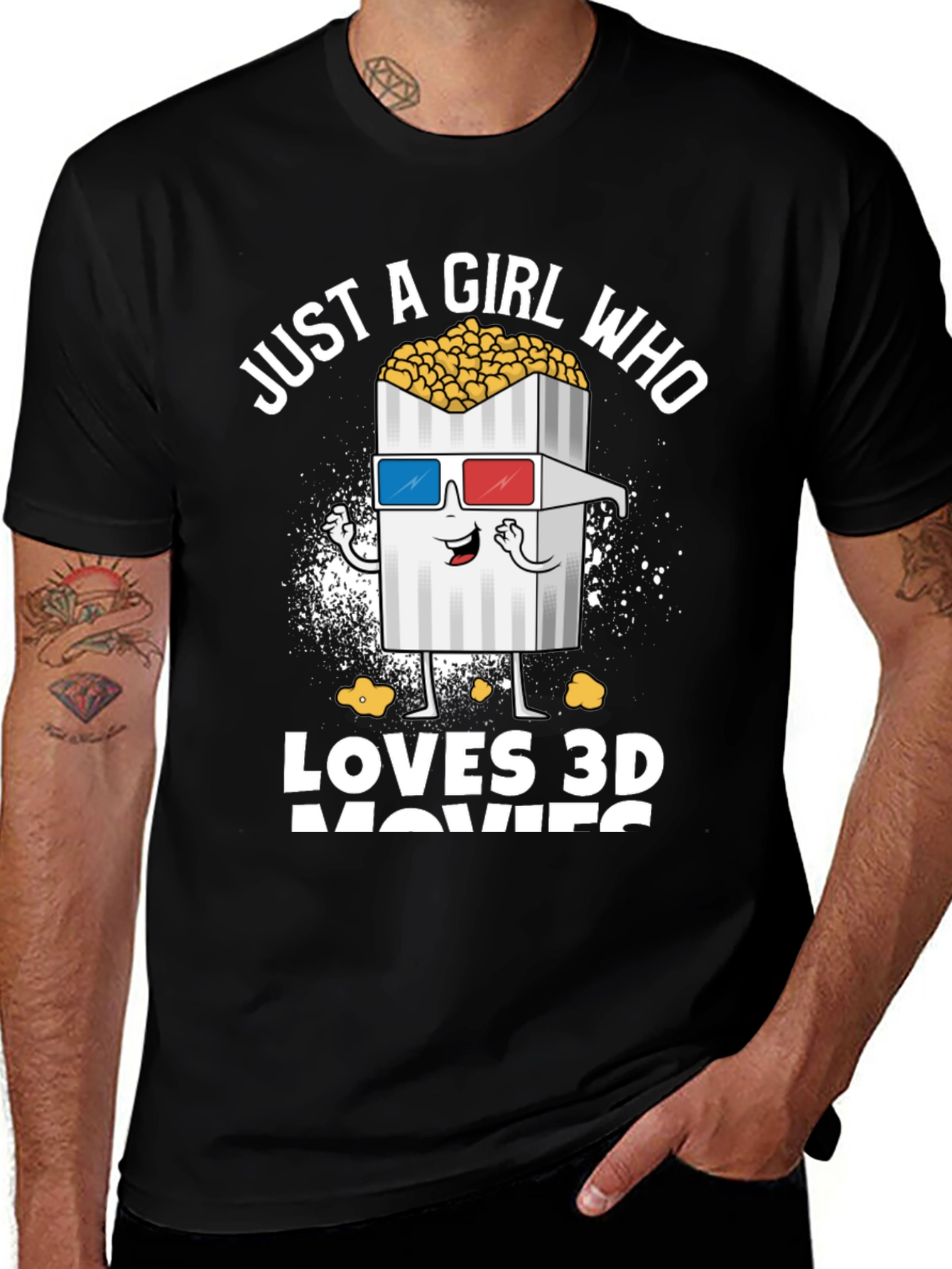 Just A Girl Who Loves 3D Movies T-Shirt