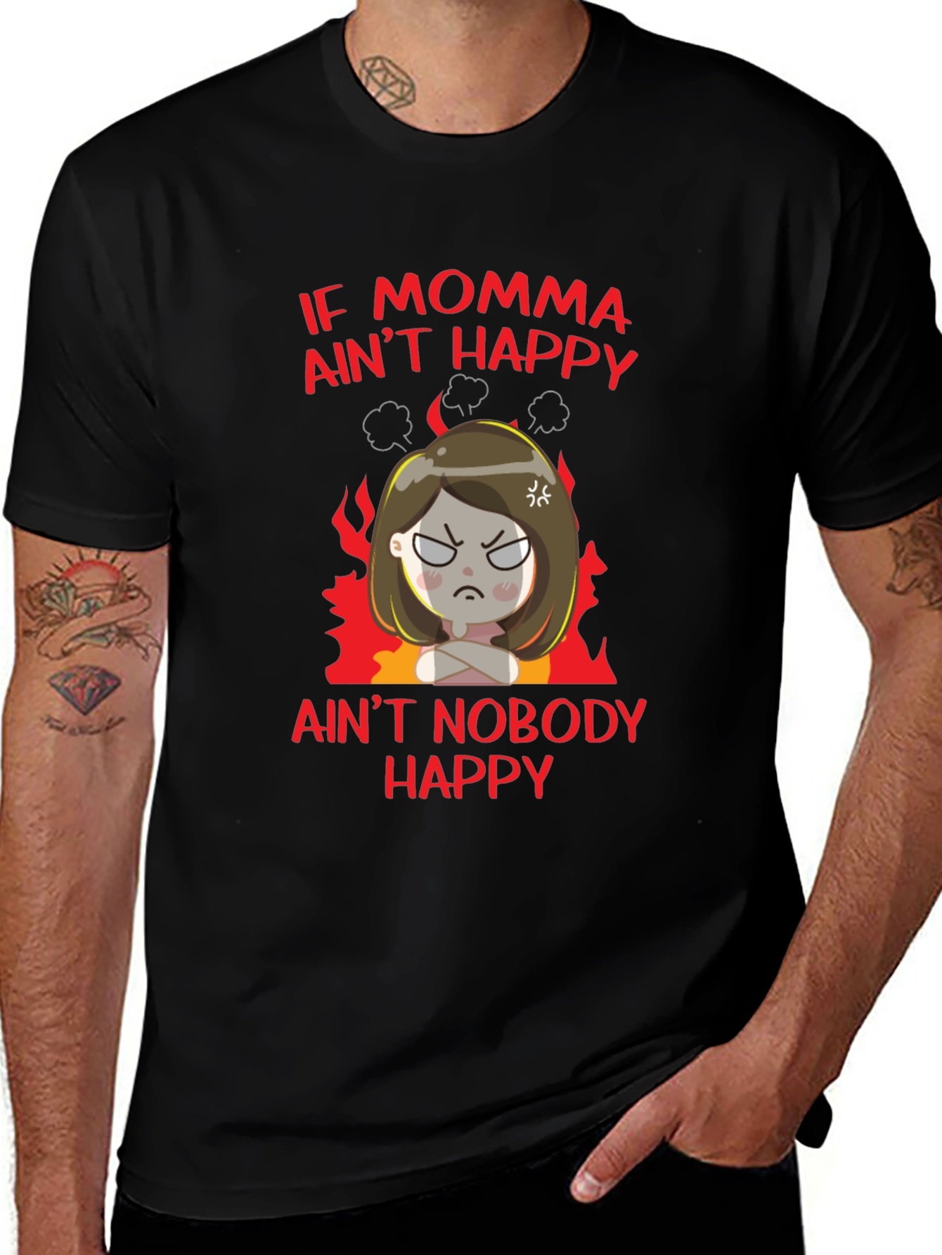 Variant 27 of If Momma Ain't Happy Funny Graphic T-Shirt