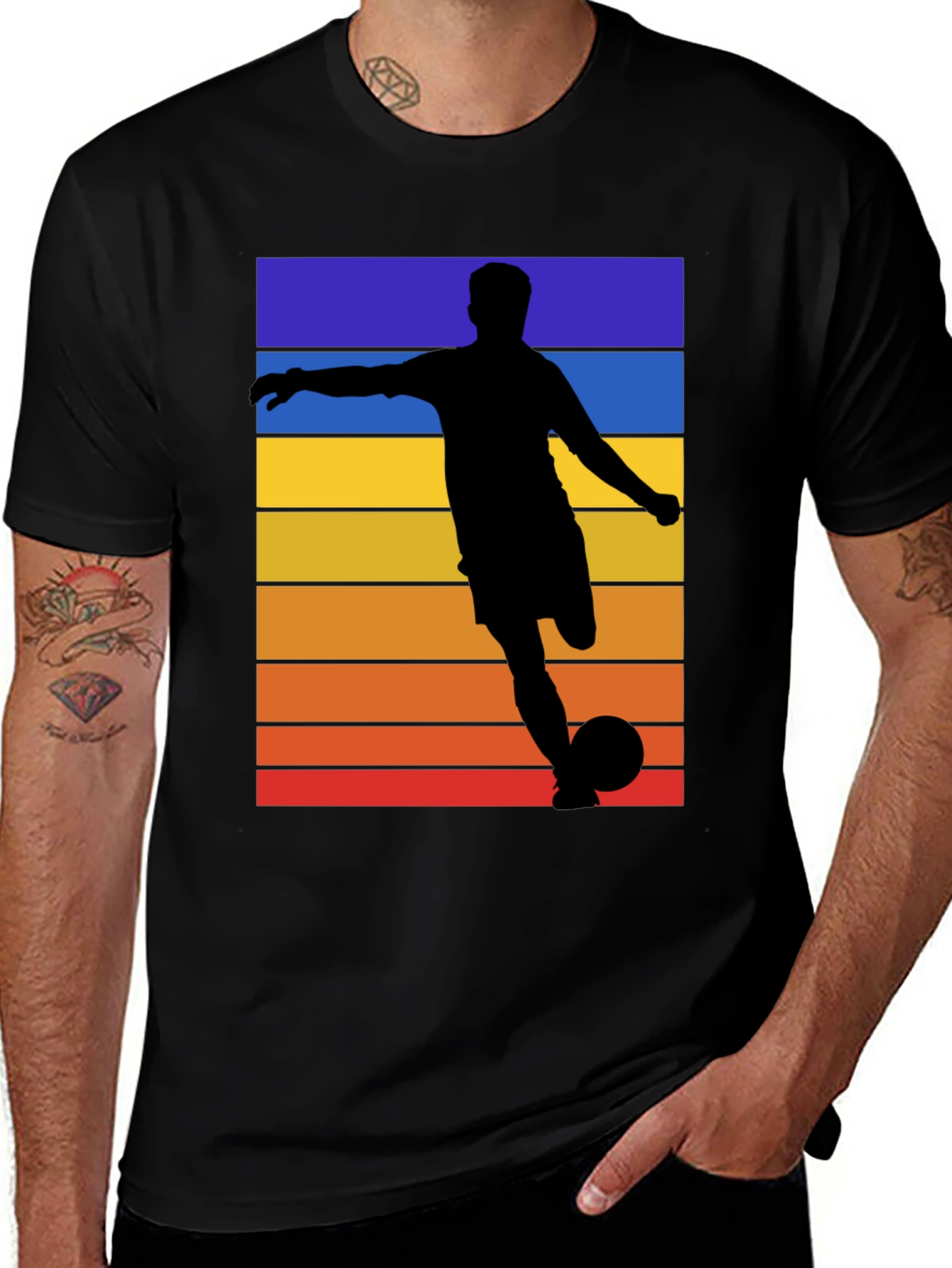 Variant 12 of Retro Soccer Silhouette T-Shirt