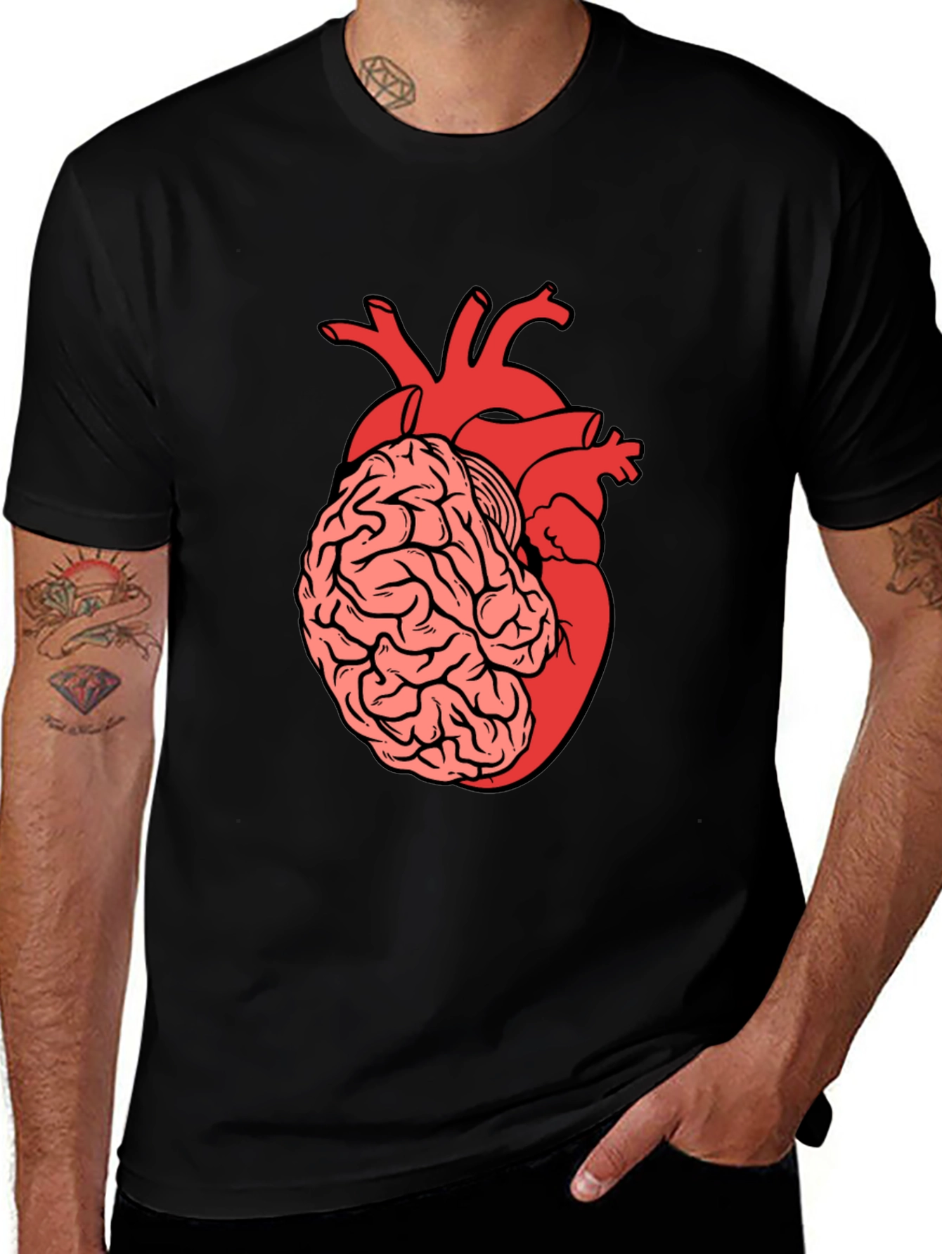 Brain Heart T-Shirt - Anatomical Tee