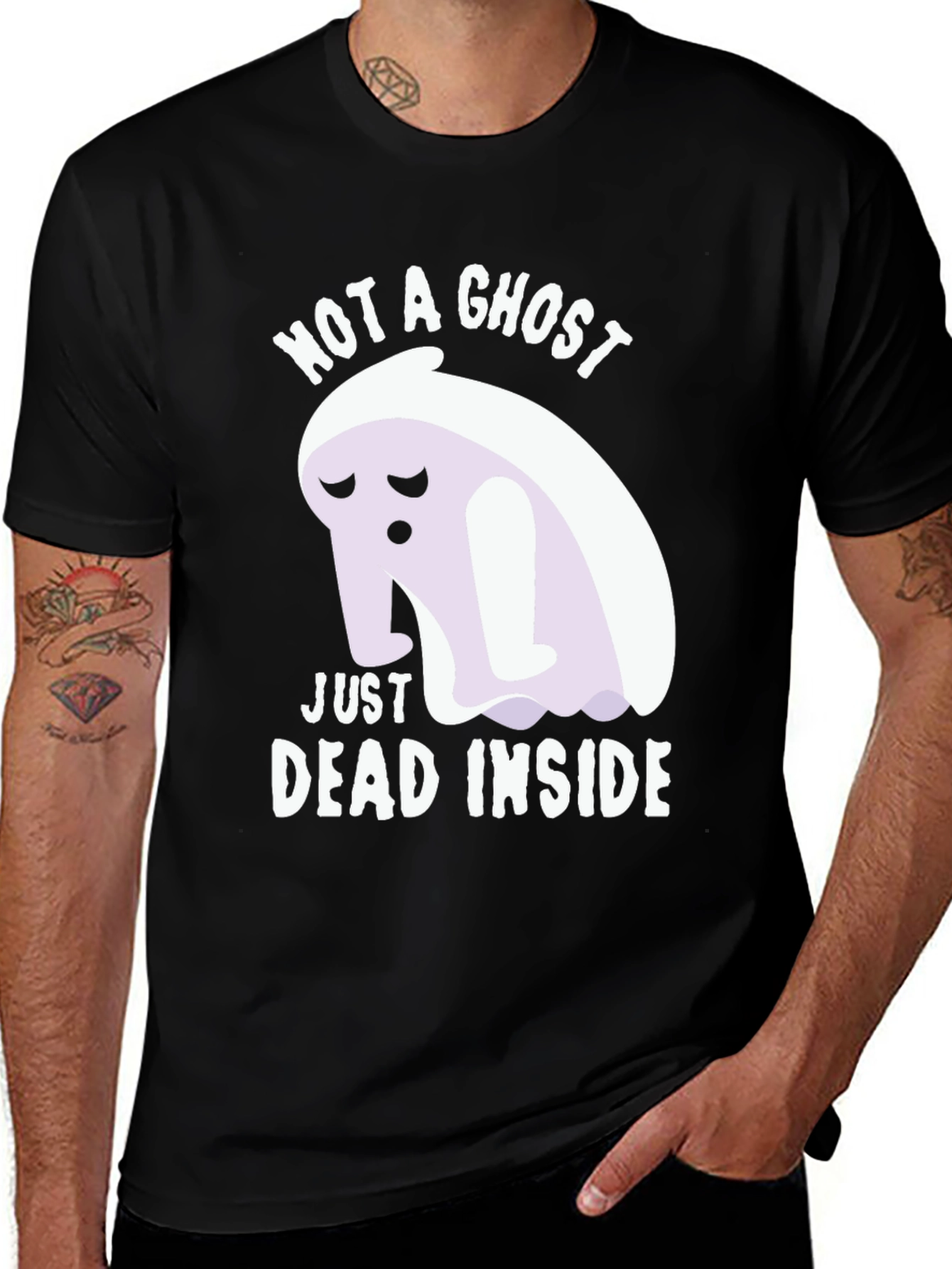 Variant 28 of Not a Ghost T-Shirt - Dead Inside Funny Halloween Tee