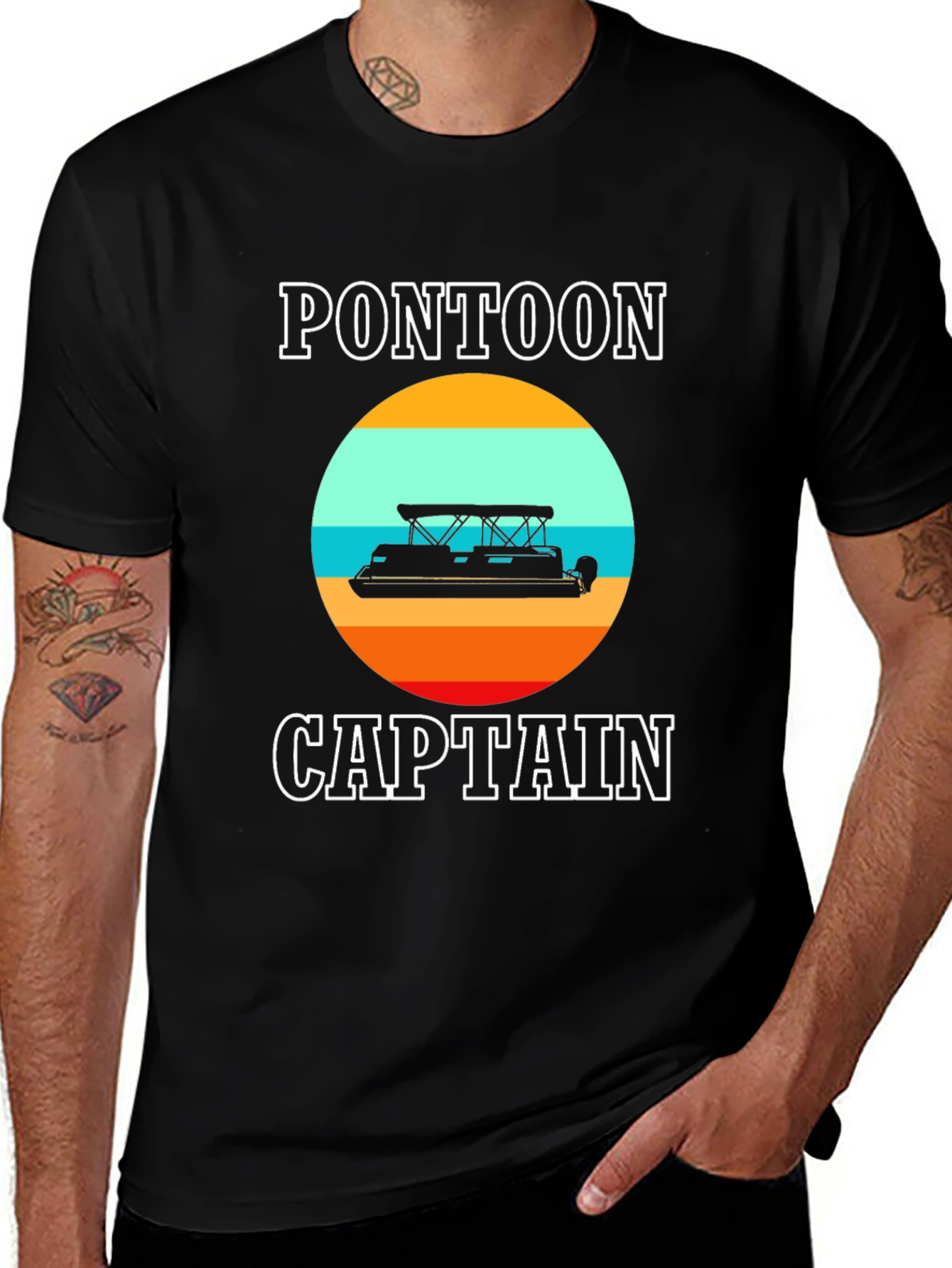 Pontoon Captain Graphic Tee - Boating Shirt