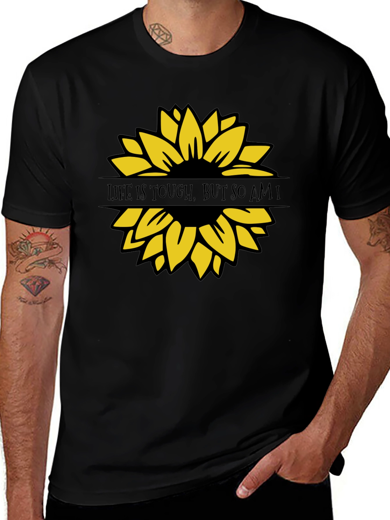 Variant 28 of Life is Tough Sunflower Graphic T-Shirt