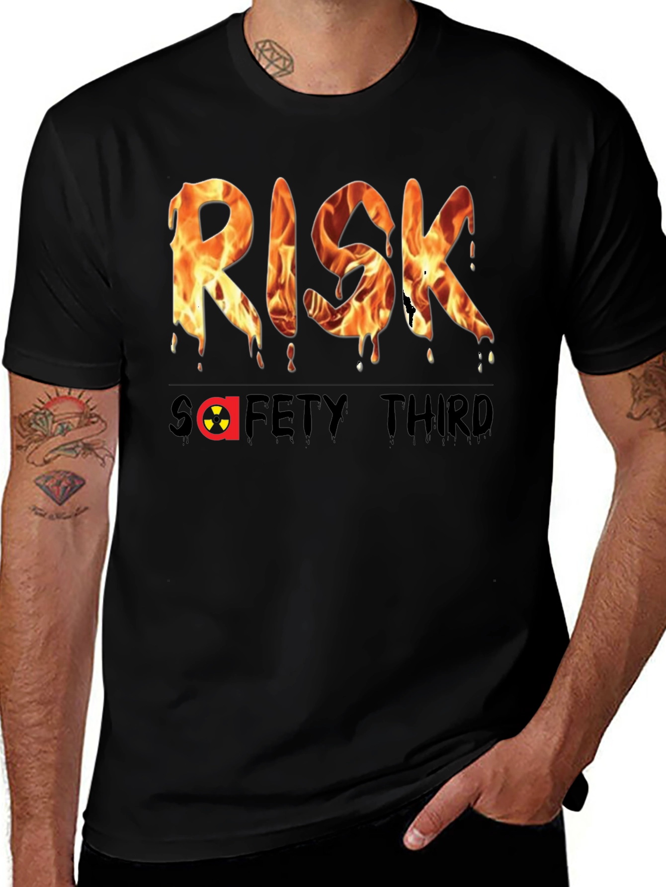 Variant 19 of Risk Safety Third Graphic T-Shirt