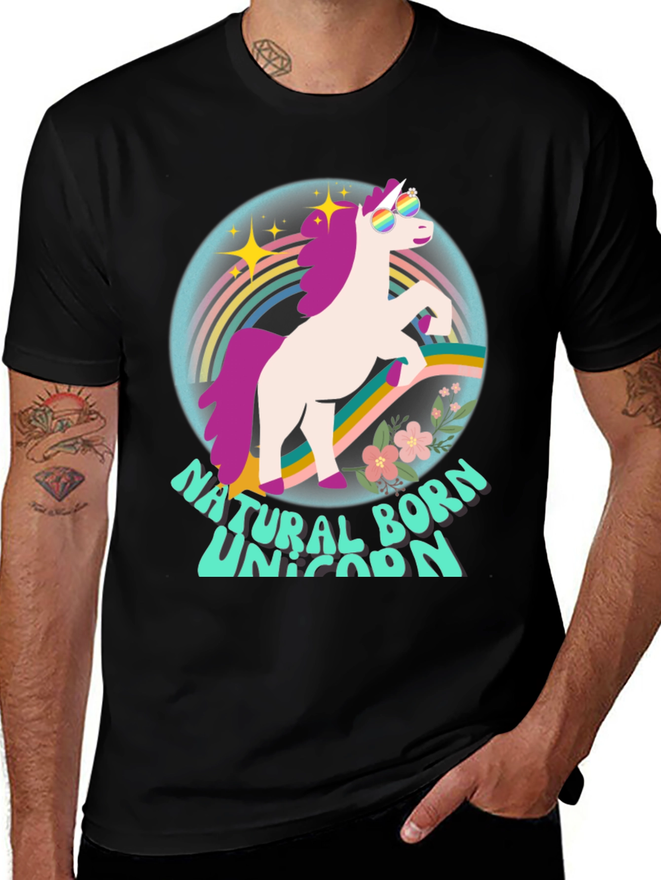 Variant 4 of Natural Born Unicorn Graphic T-Shirt
