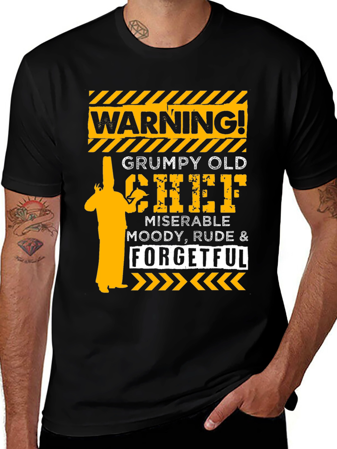 Variant 18 of Warning Grumpy Old Chef T-Shirt