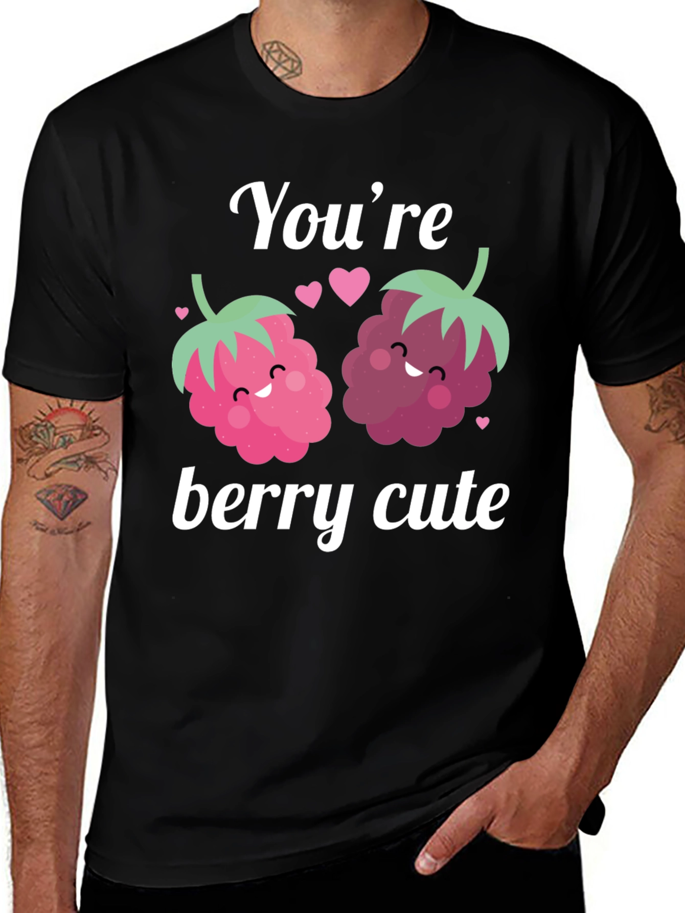 You're Berry Cute Graphic Tee - Valentine's Day Shirt