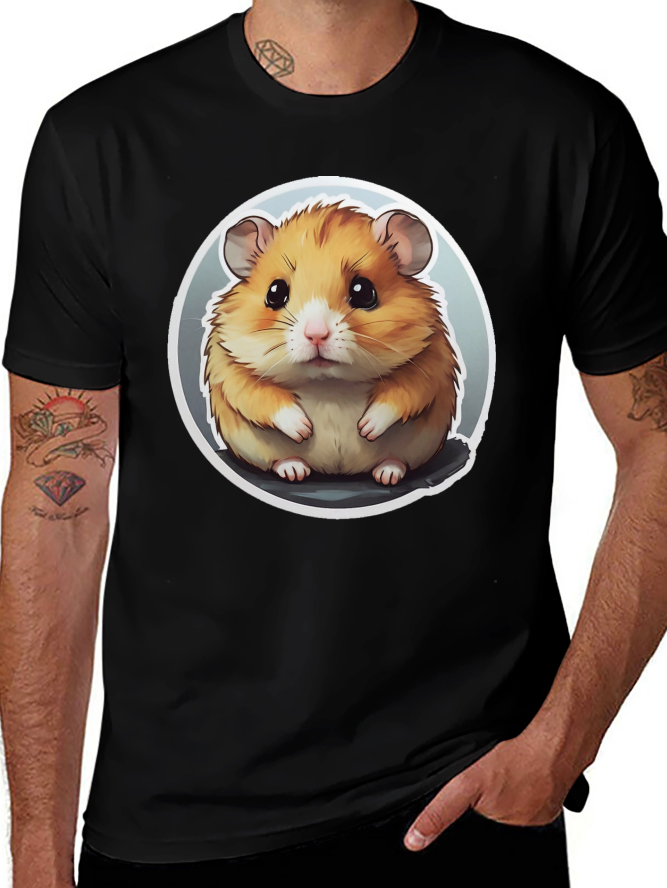 Variant 4 of Cute Hamster Graphic Tee - Soft Cotton
