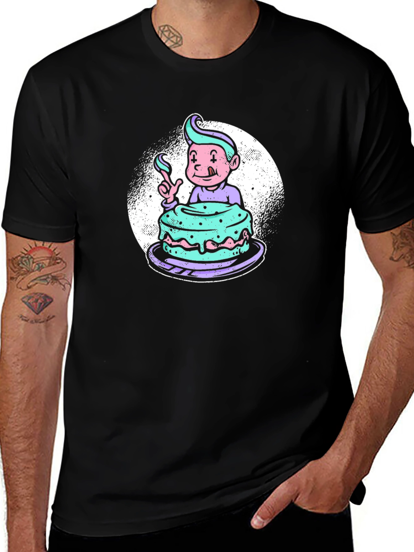Variant 24 of Cartoon Cake T-Shirt - Unique Graphic Tee