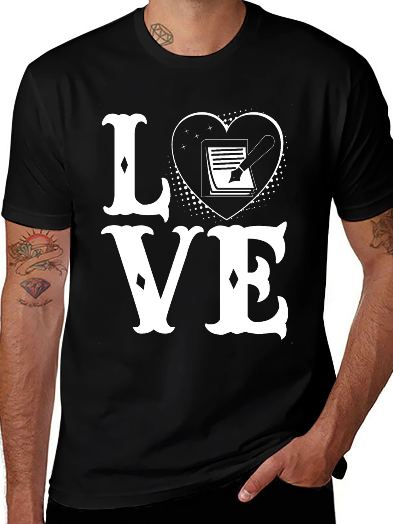 Variant 7 of Love Writing T-Shirt - Stylish Writer's Tee