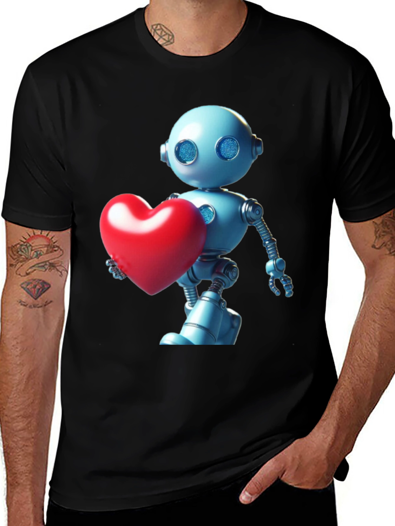 Variant 11 of Robot Love: Graphic Print T-Shirt