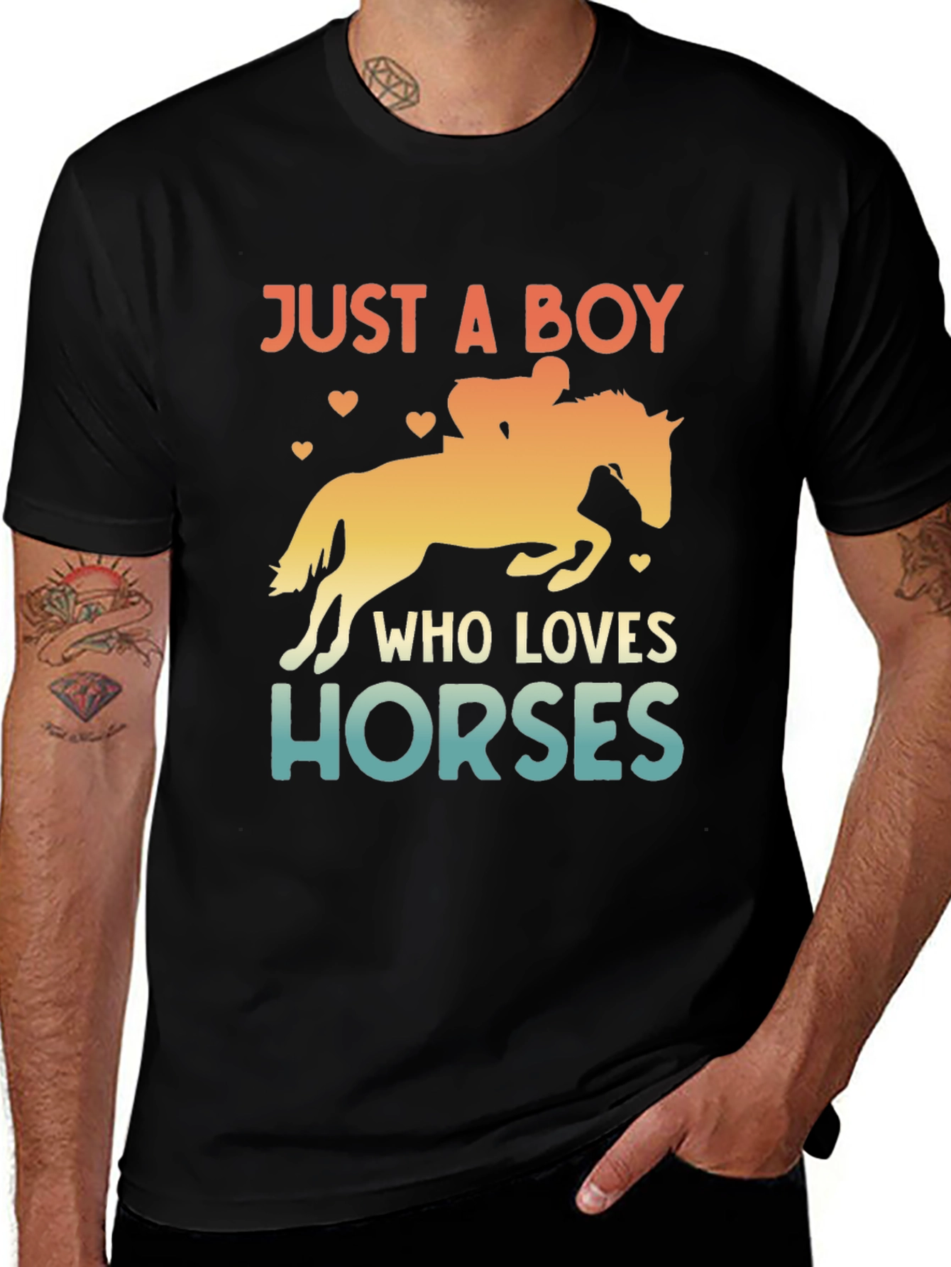 Variant 11 of Just a Boy Who Loves Horses T-Shirt