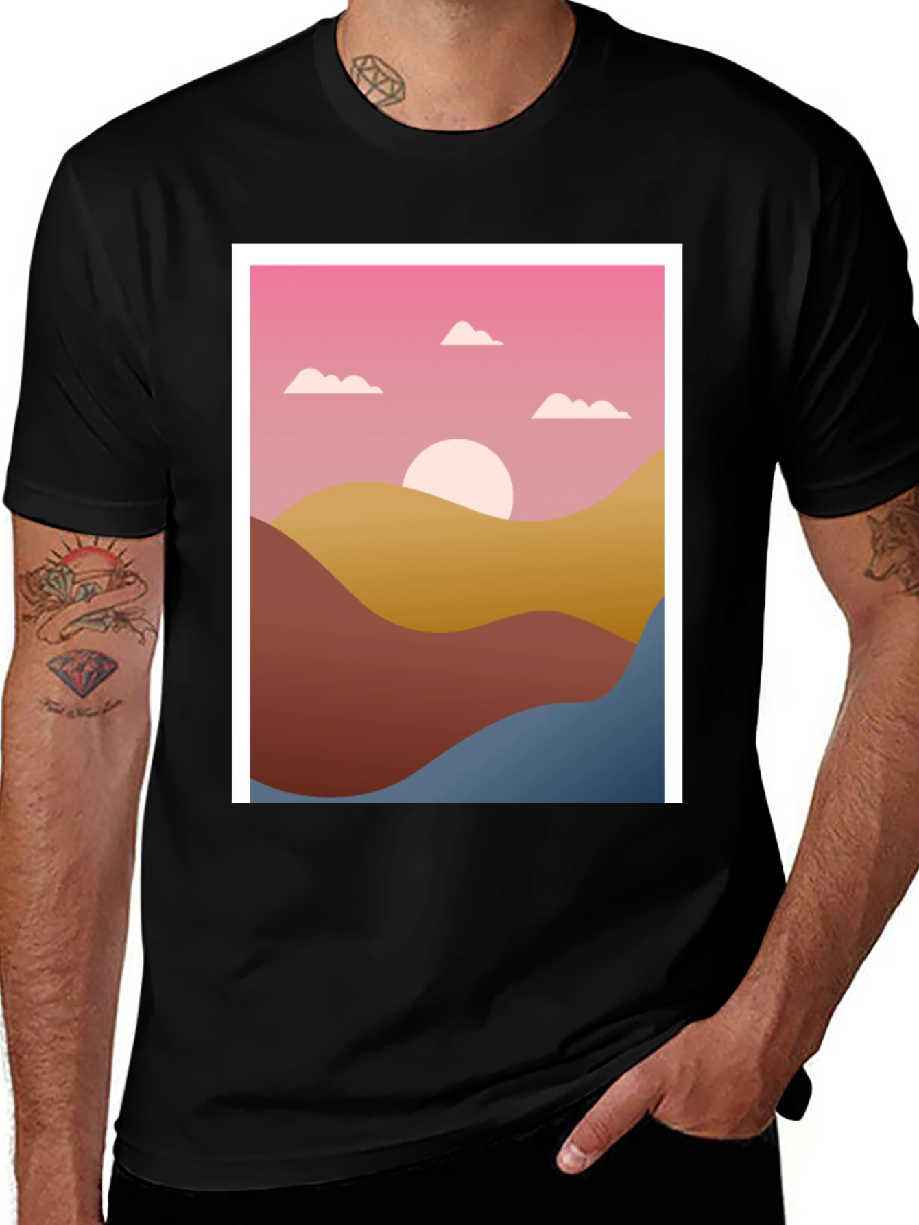 Variant 13 of Sunset Graphic Tee - Stylish Comfort