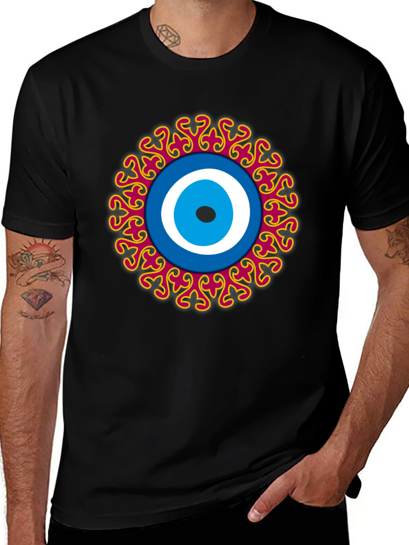 Variant 19 of Evil Eye Graphic Tee - Unique Design, Stylish Comfort