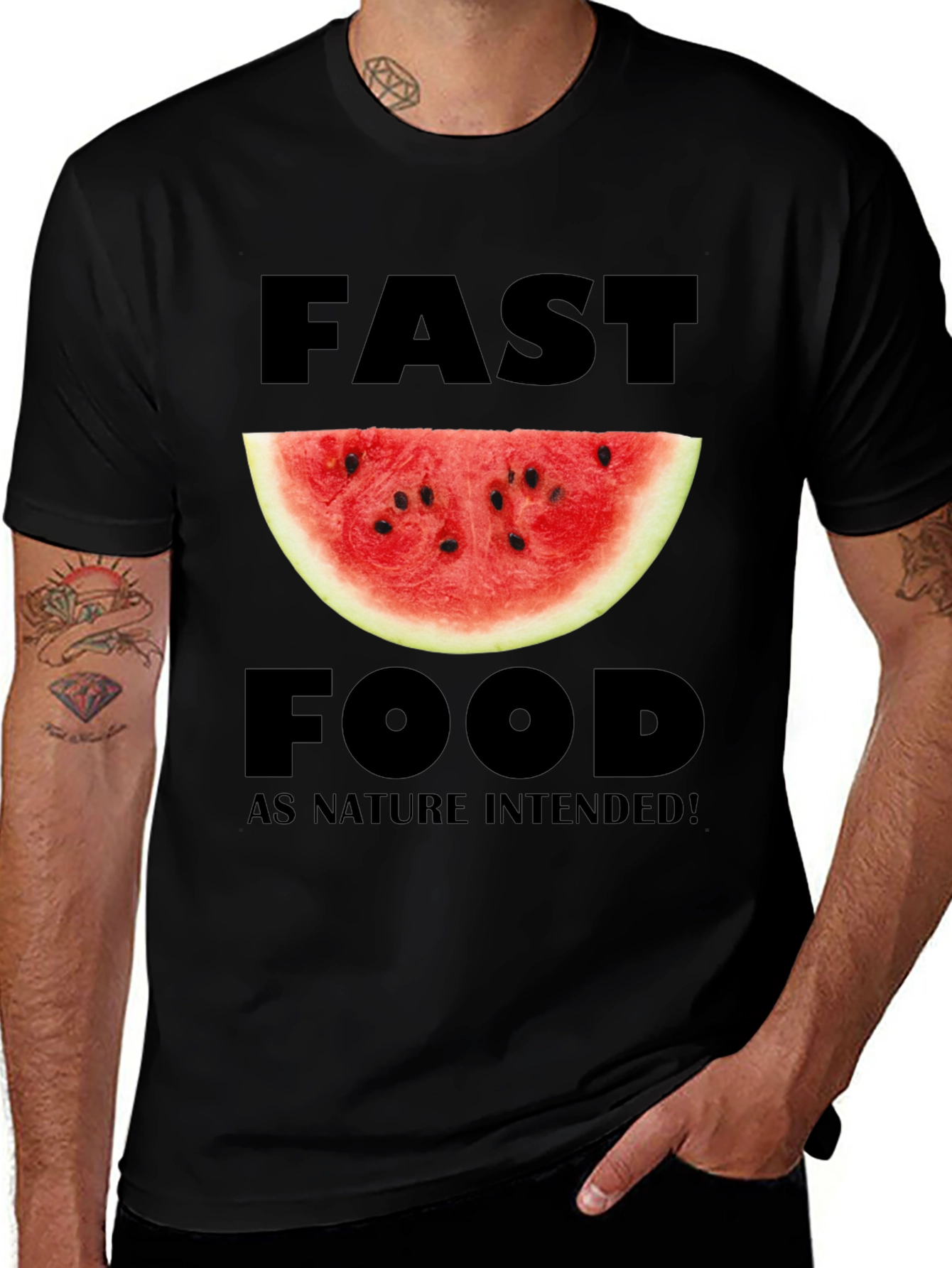 Variant 4 of Fast Food Watermelon Graphic T-Shirt
