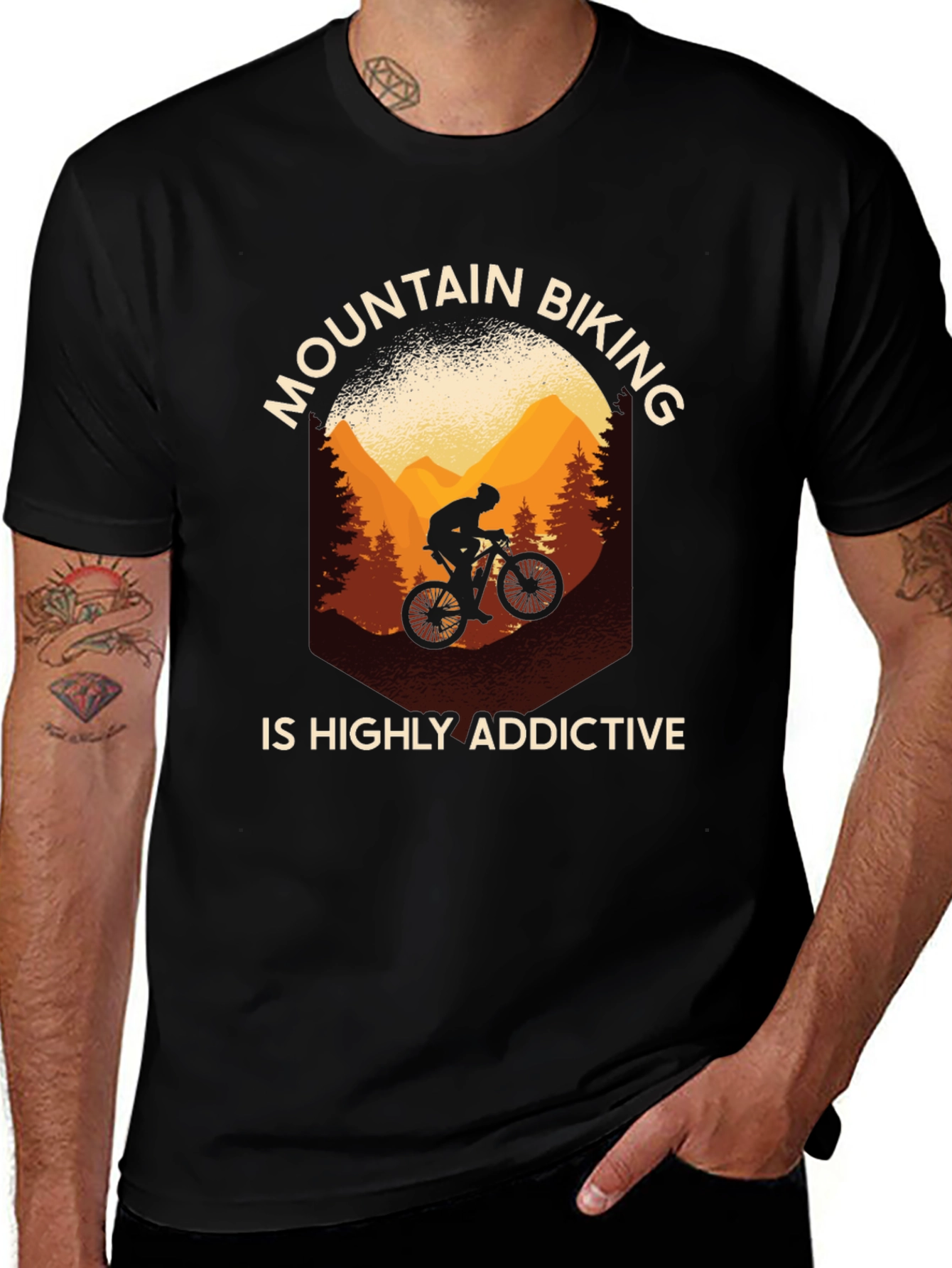 Variant 27 of Mountain Biking Addictive Graphic Tee