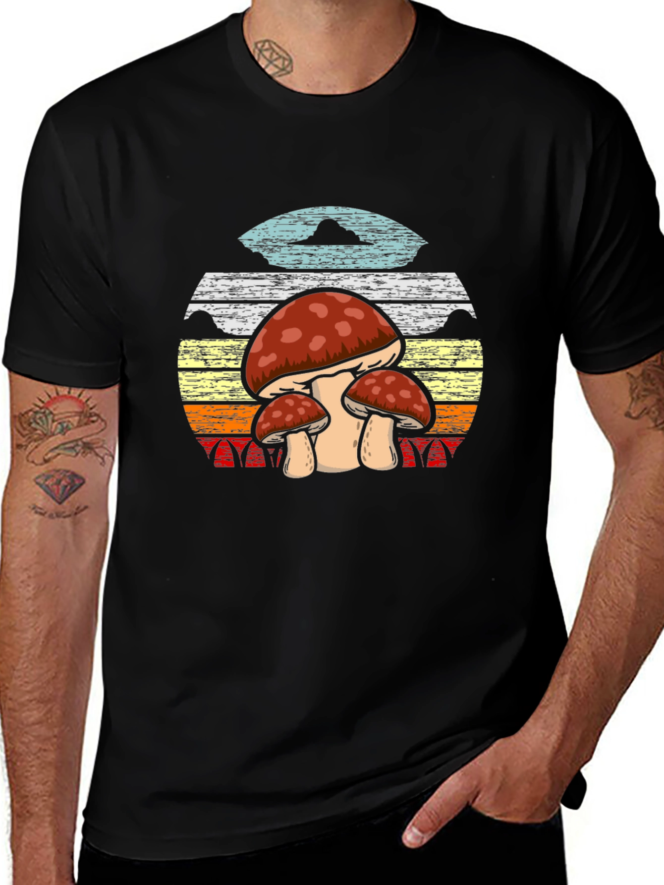 Variant 24 of Retro Mushroom T-Shirt - Nature Inspired Graphic Tee