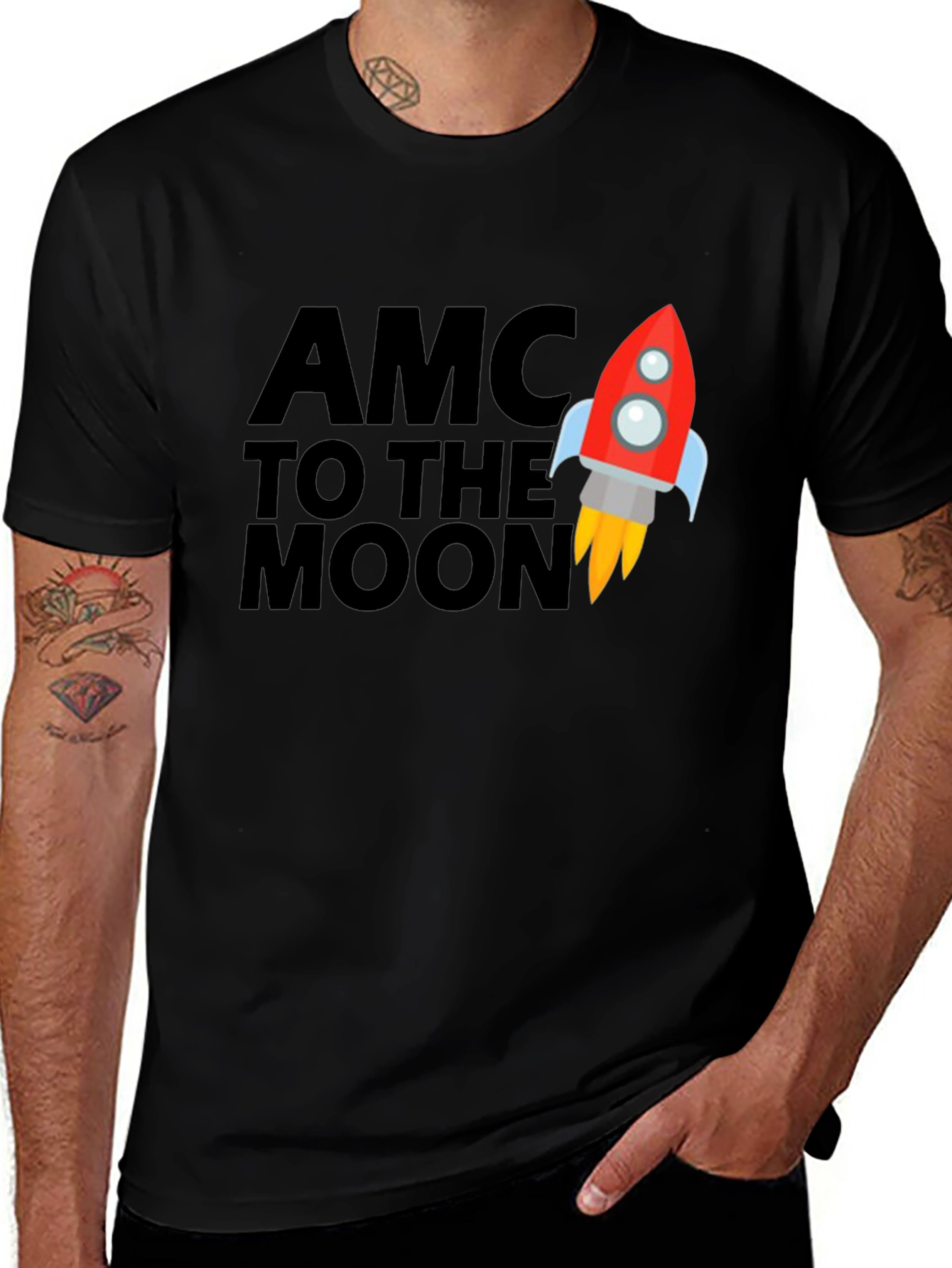 AMC To The Moon Black T-Shirt