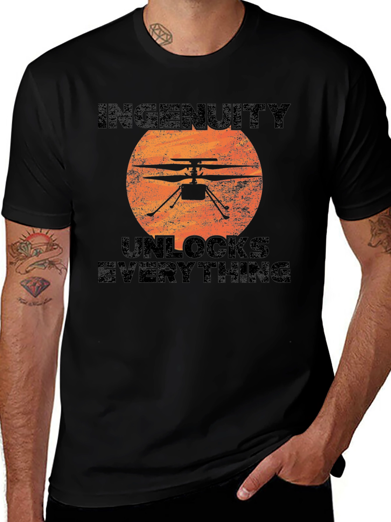Variant 10 of Ingenuity Unlocks Everything Black T-Shirt