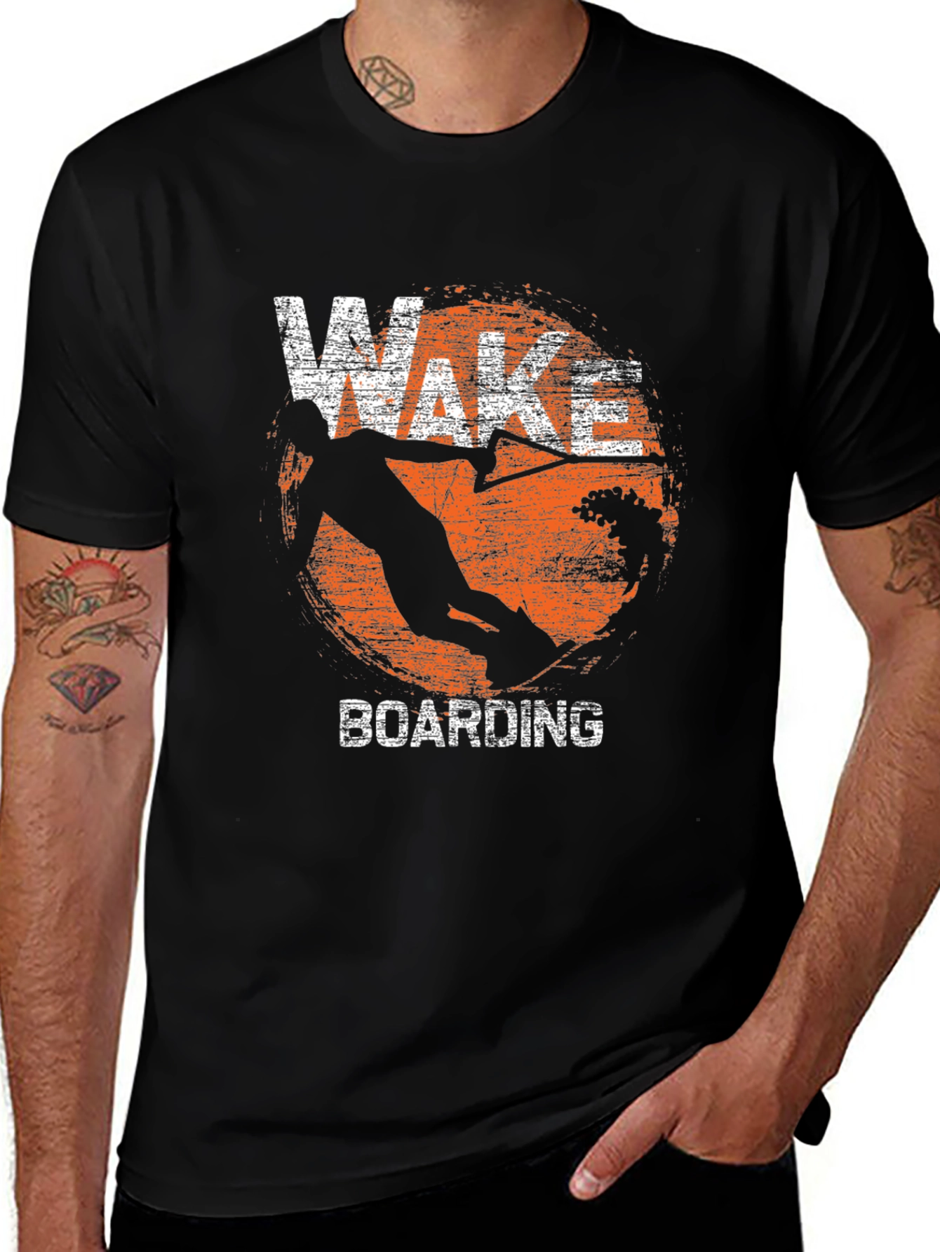 Variant 7 of Wakeboarding Graphic Print Tee