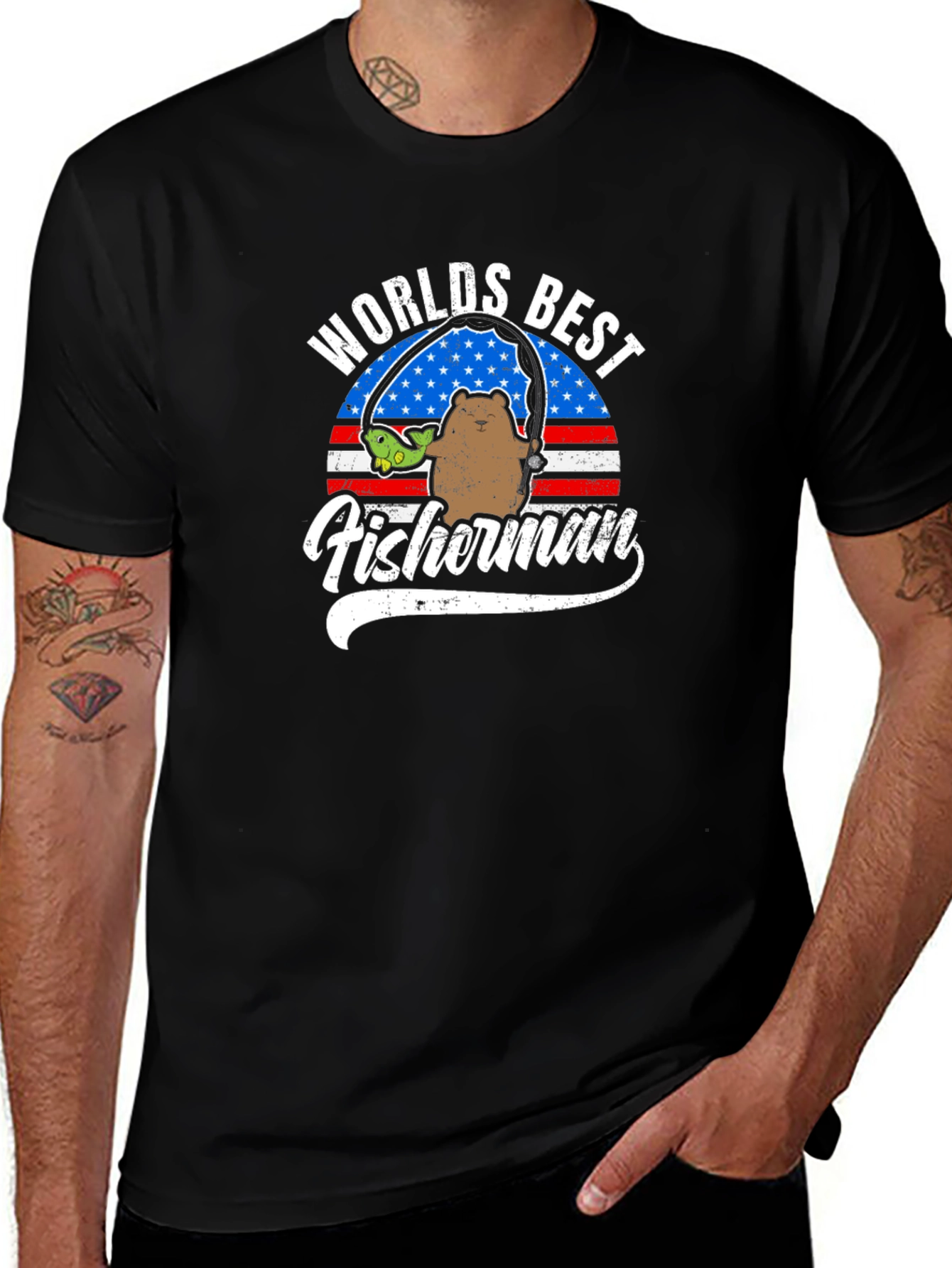 Variant 11 of World's Best Fisherman Graphic Tee