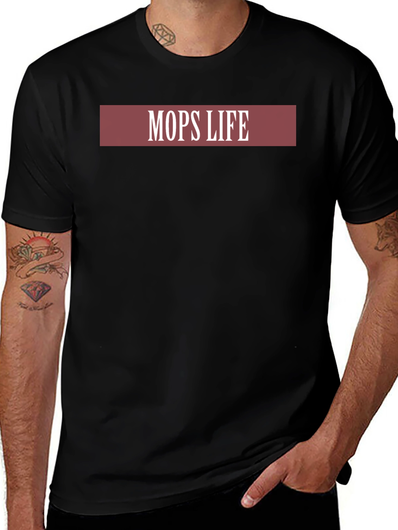 Variant 16 of MOPS LIFE Graphic Tee - Stylish Black T-Shirt