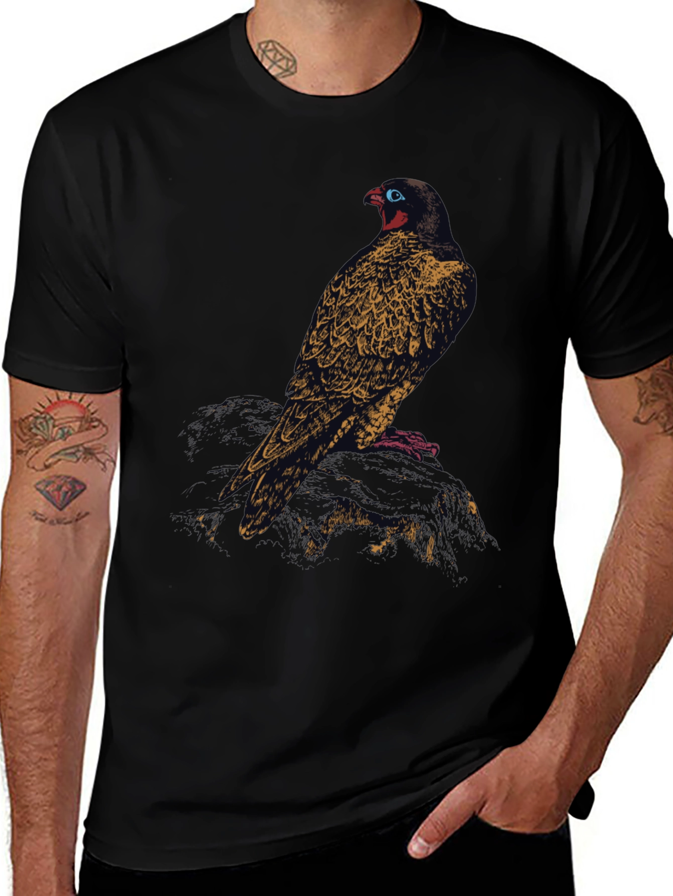 Black Raven Graphic Black T-Shirt main image