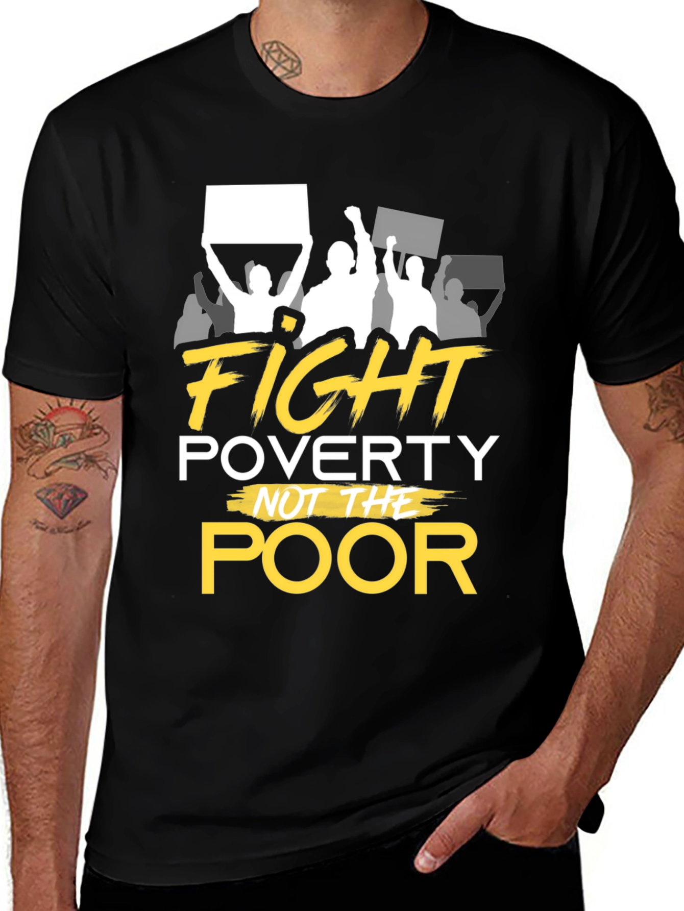 Variant 10 of Fight Poverty T-Shirt - Activist Graphic Tee