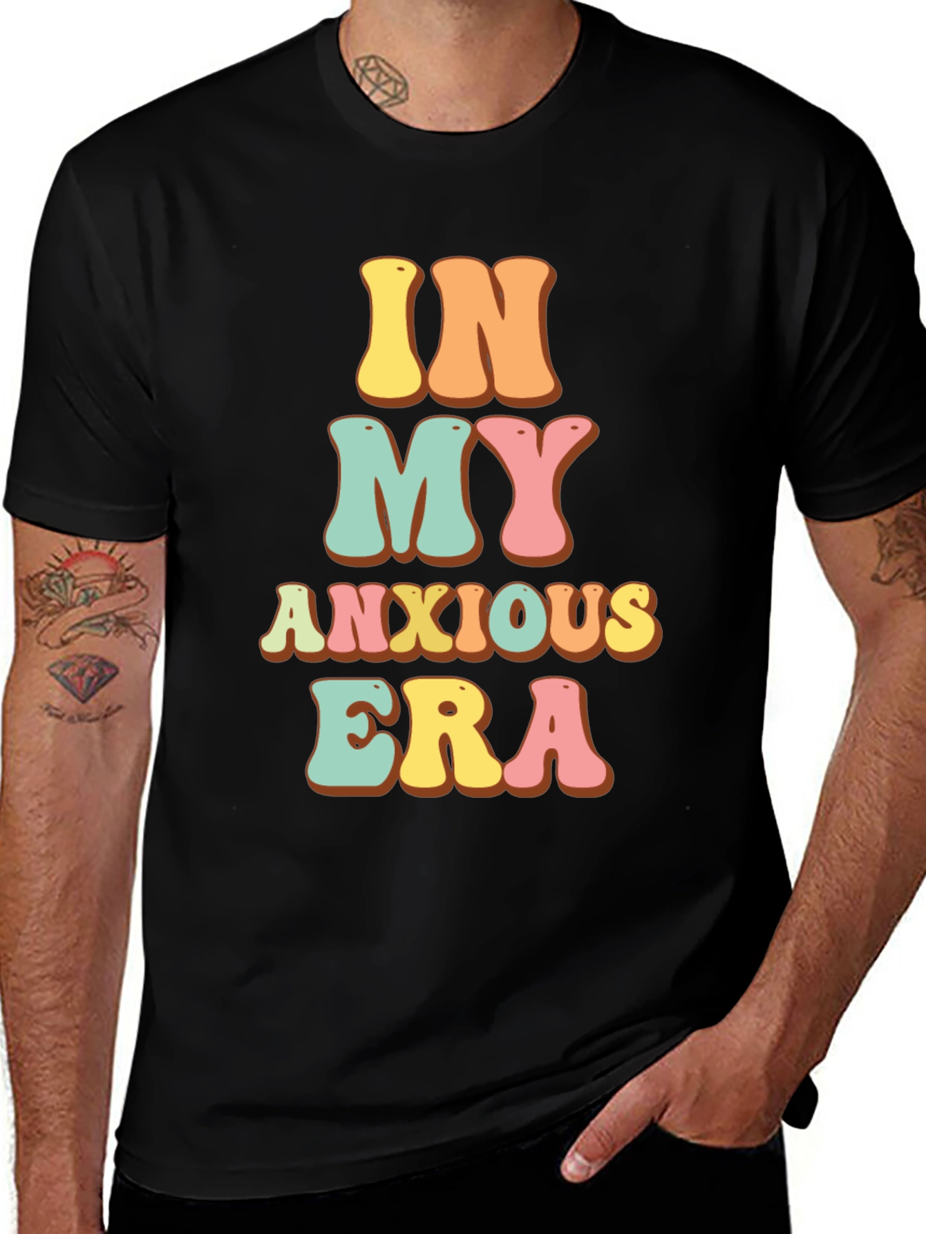 Variant 8 of In My Anxious Era Graphic T-Shirt - Retro Style