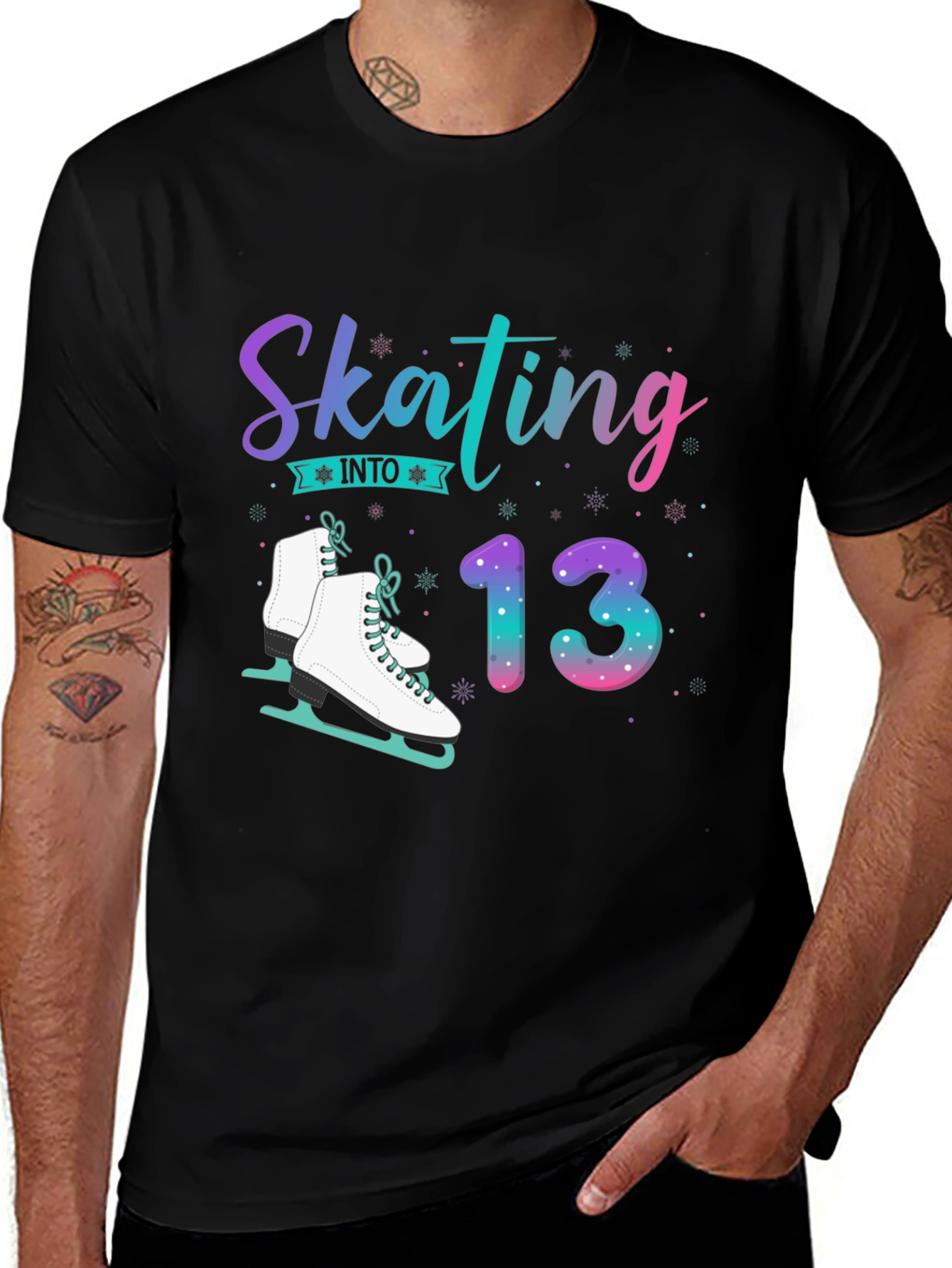 Variant 13 of Skating Into 13 Birthday T-Shirt