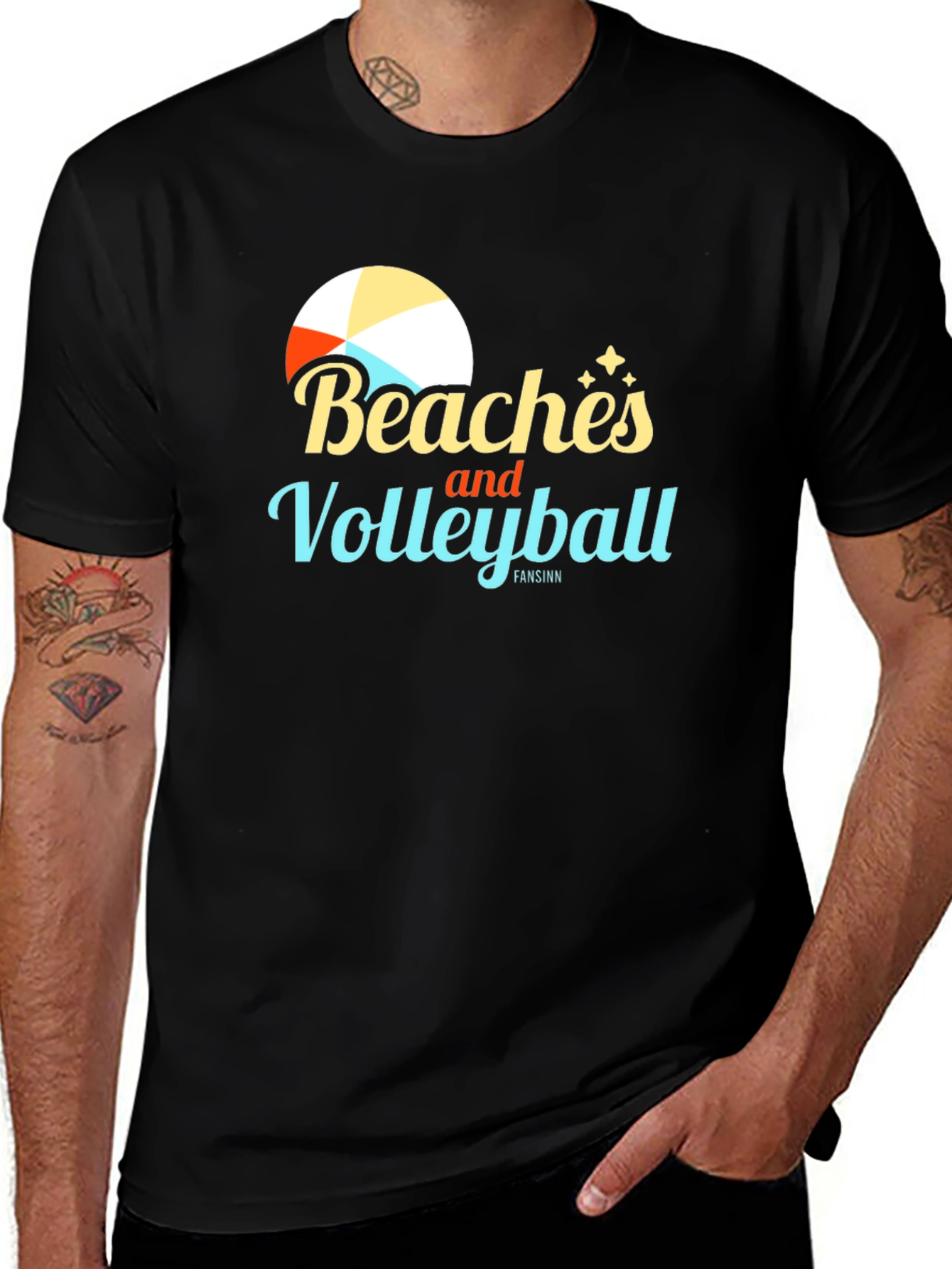 Variant 14 of Beaches and Volleyball Graphic T-Shirt