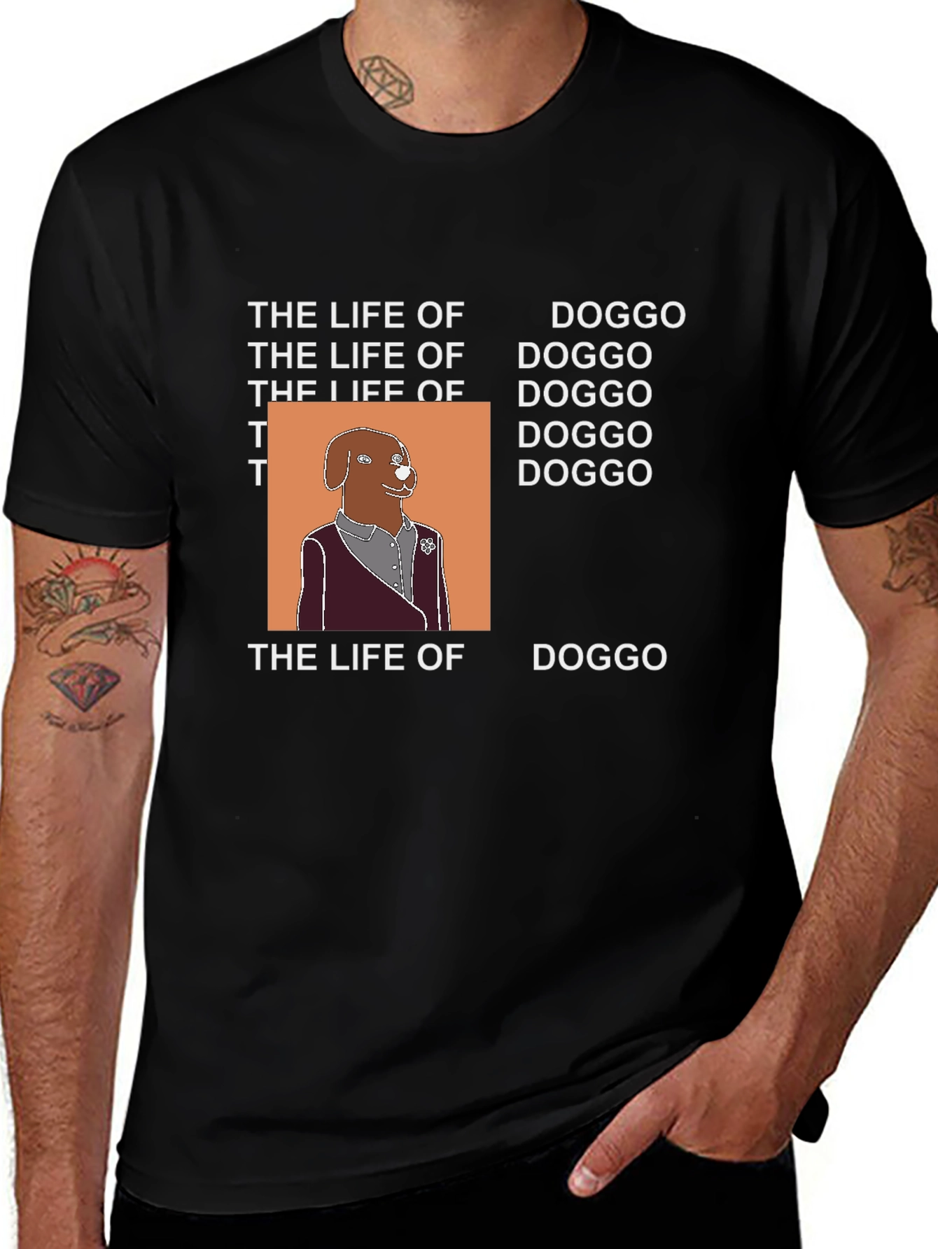 Variant 23 of The Life of Doggo T-Shirt - Trendy Graphic Tee