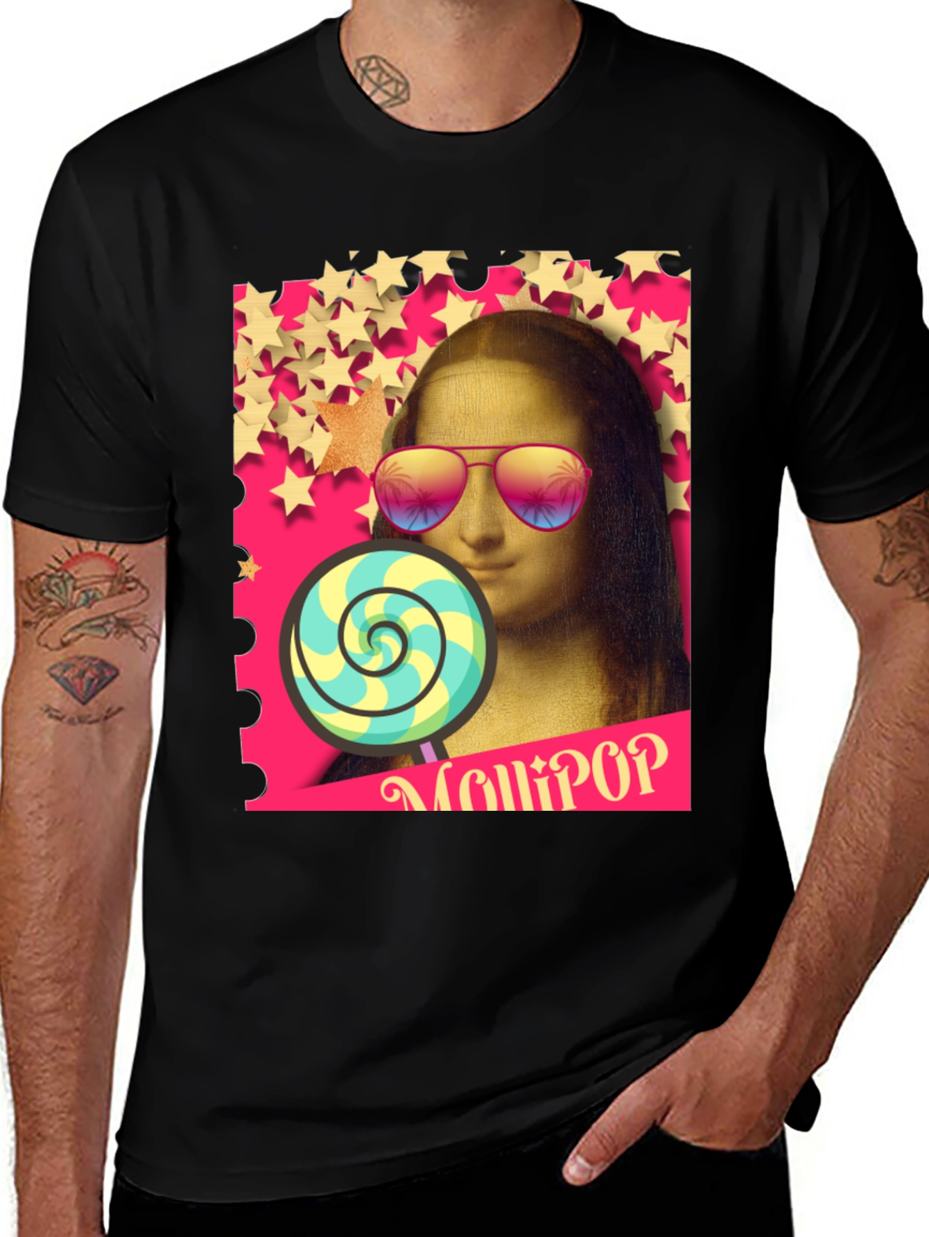 Variant 15 of Mona Lisa Lollipop Graphic Tee