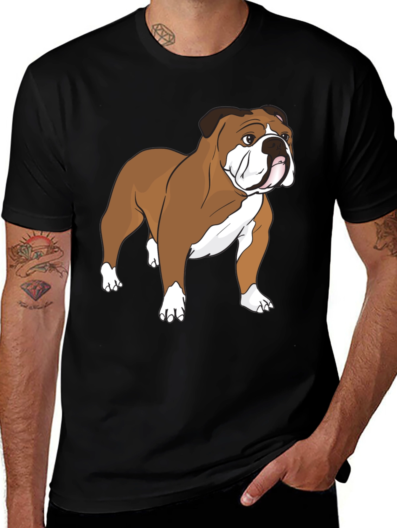 Variant 22 of Bulldog Graphic Tee - Black