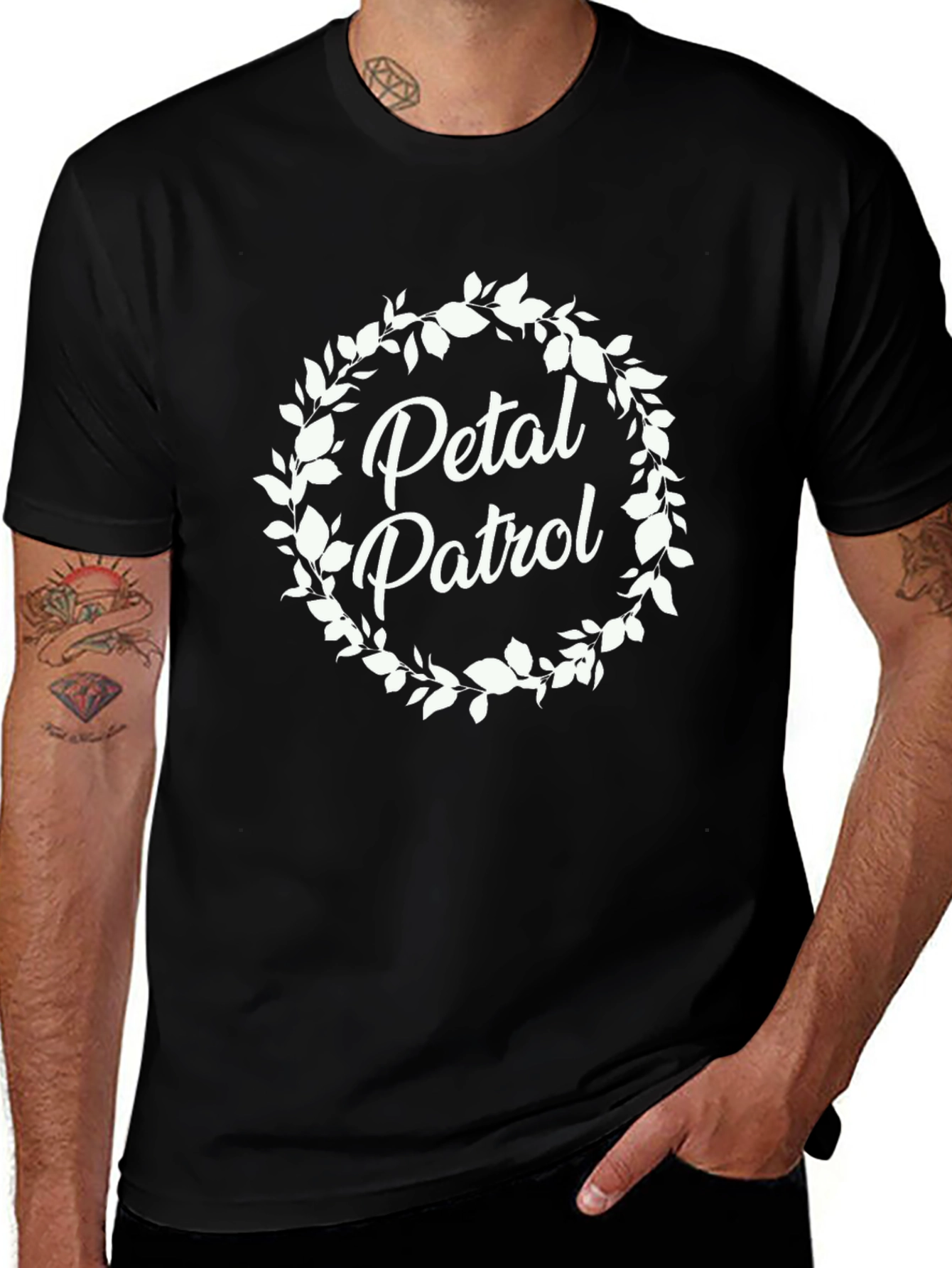 Petal Patrol Floral Wreath Graphic Tee