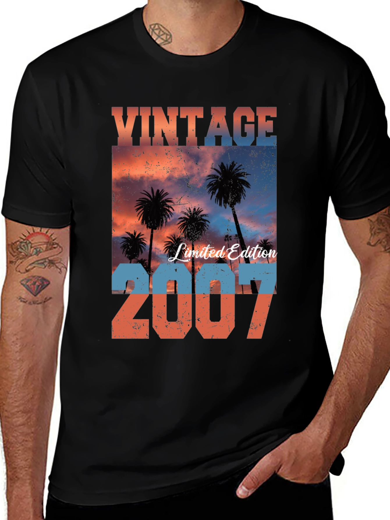 Variant 24 of Vintage 2007 Limited Edition Palm Tree T-Shirt