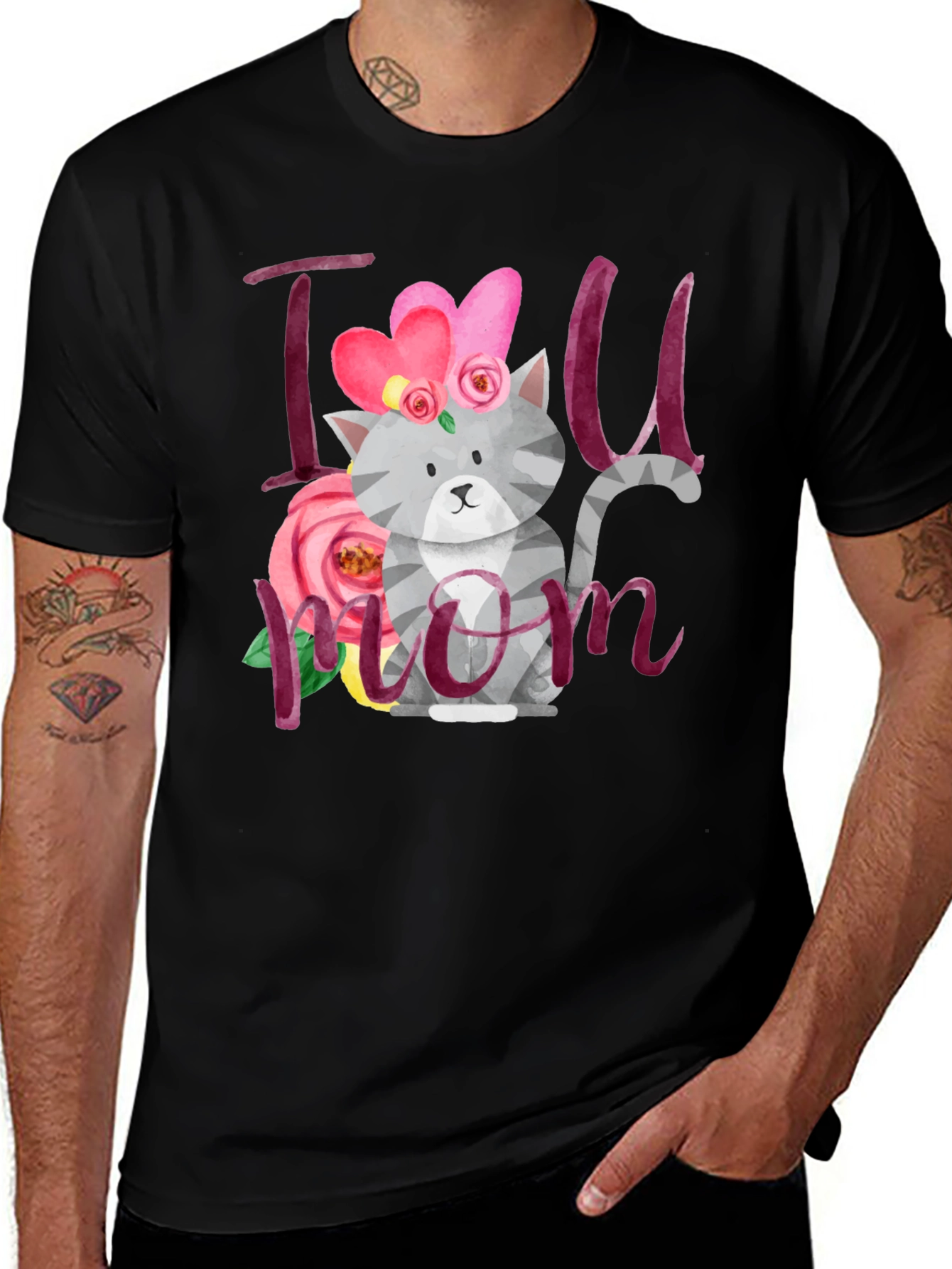 Variant 6 of I Love You Mom Cat T-Shirt