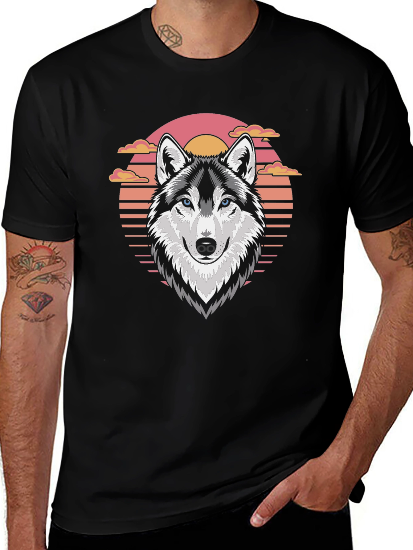Variant 28 of Wolf Sunset Graphic T-Shirt