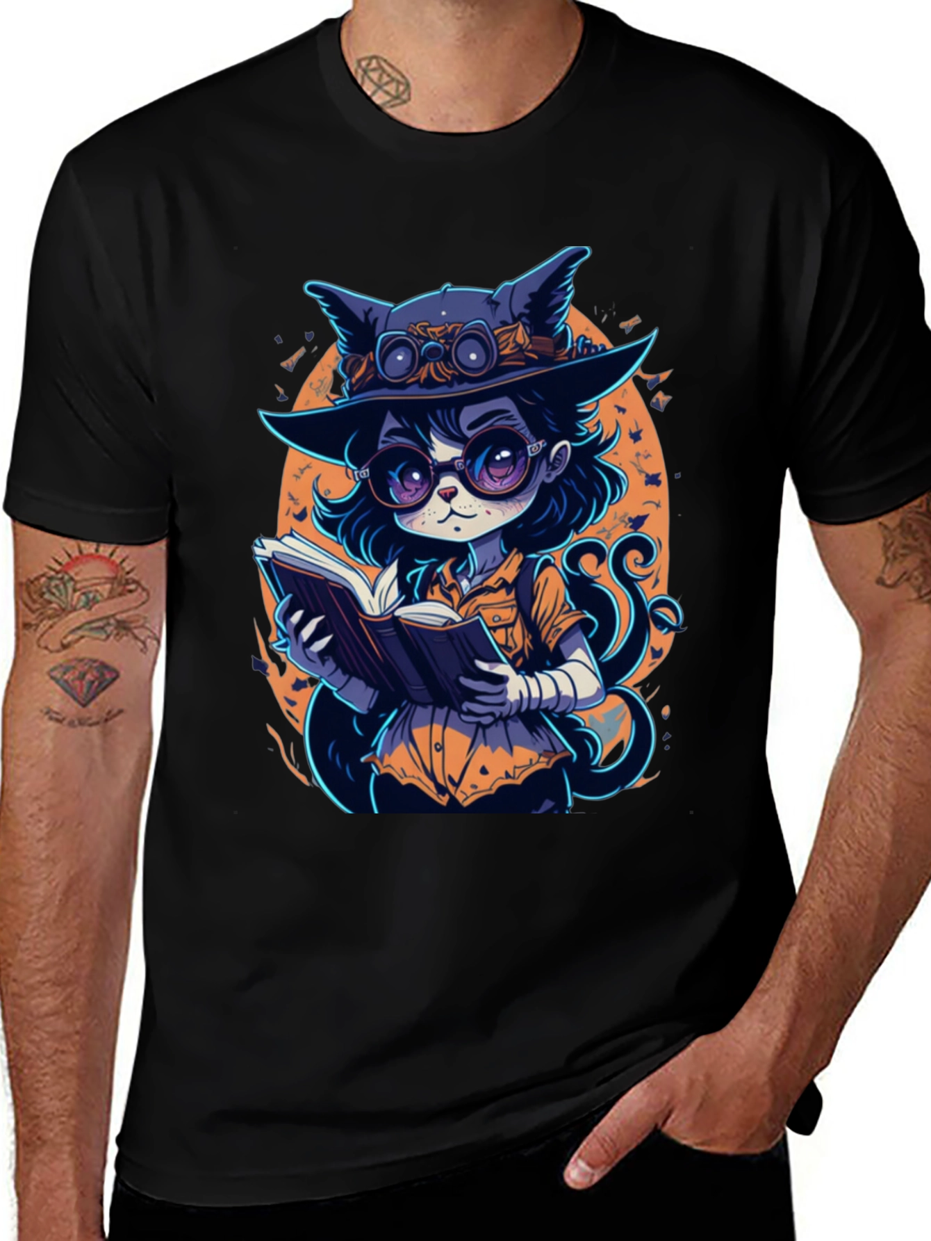 Variant 3 of Whimsical Witch Cat T-Shirt